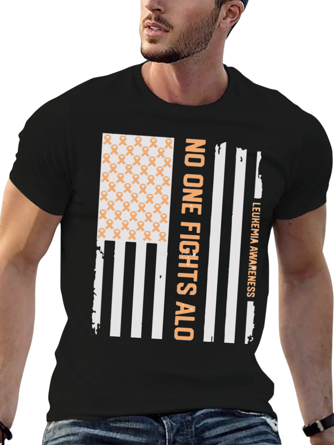 Leukemia Awareness T-Shirt - No One Fights Alone