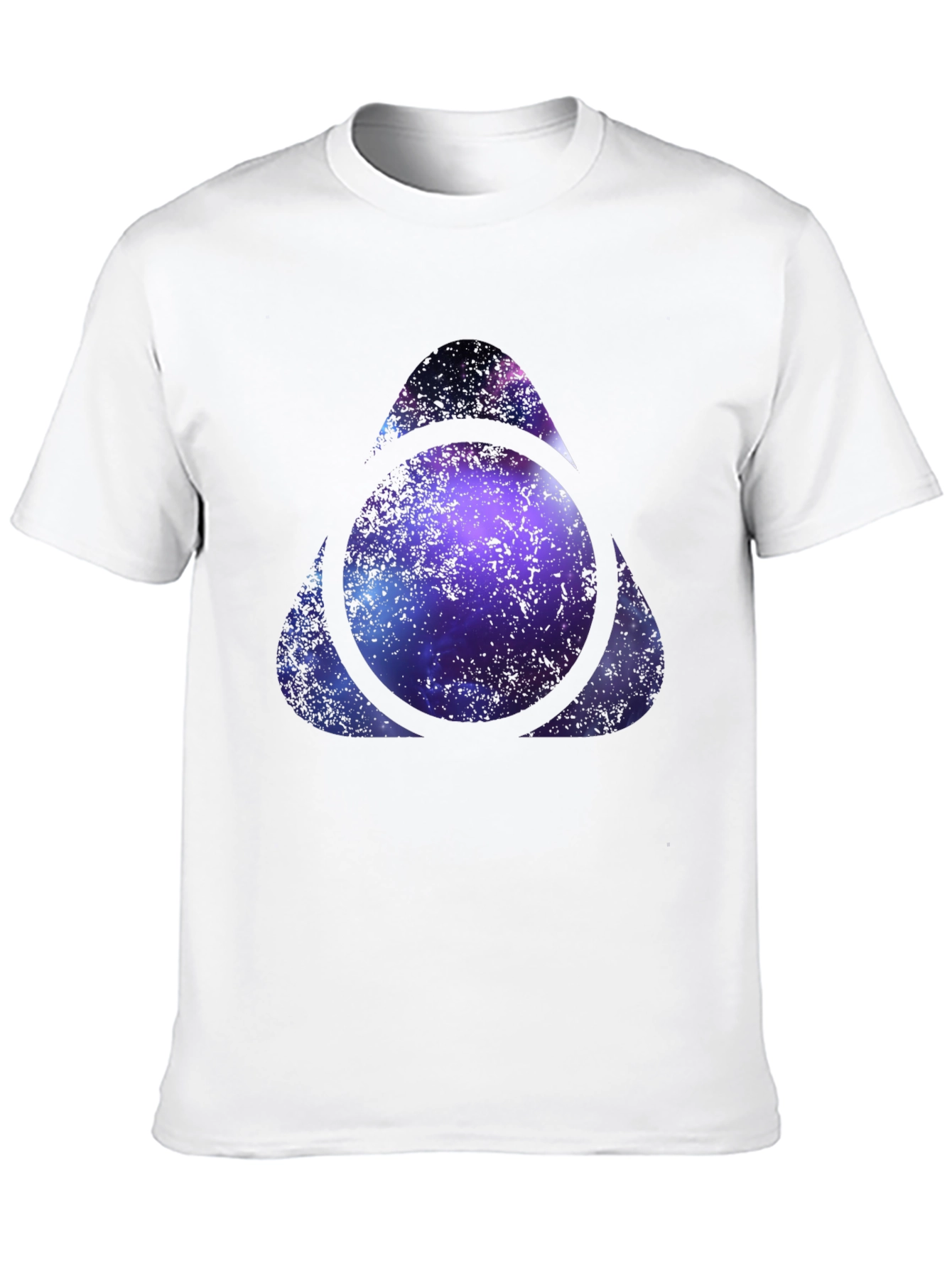 Galaxy Triangle Circle Graphic Black T-Shirt
