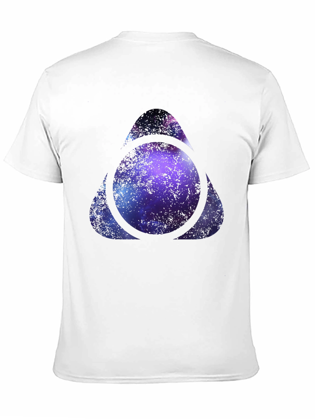 Galaxy Triangle Circle Graphic Black T-Shirt
