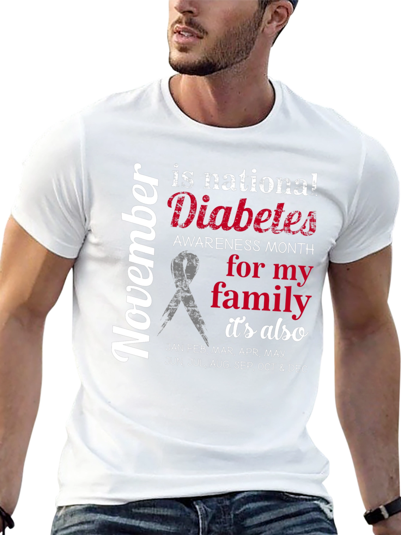 Diabetes Awareness T-Shirt - Family Support Month Tee