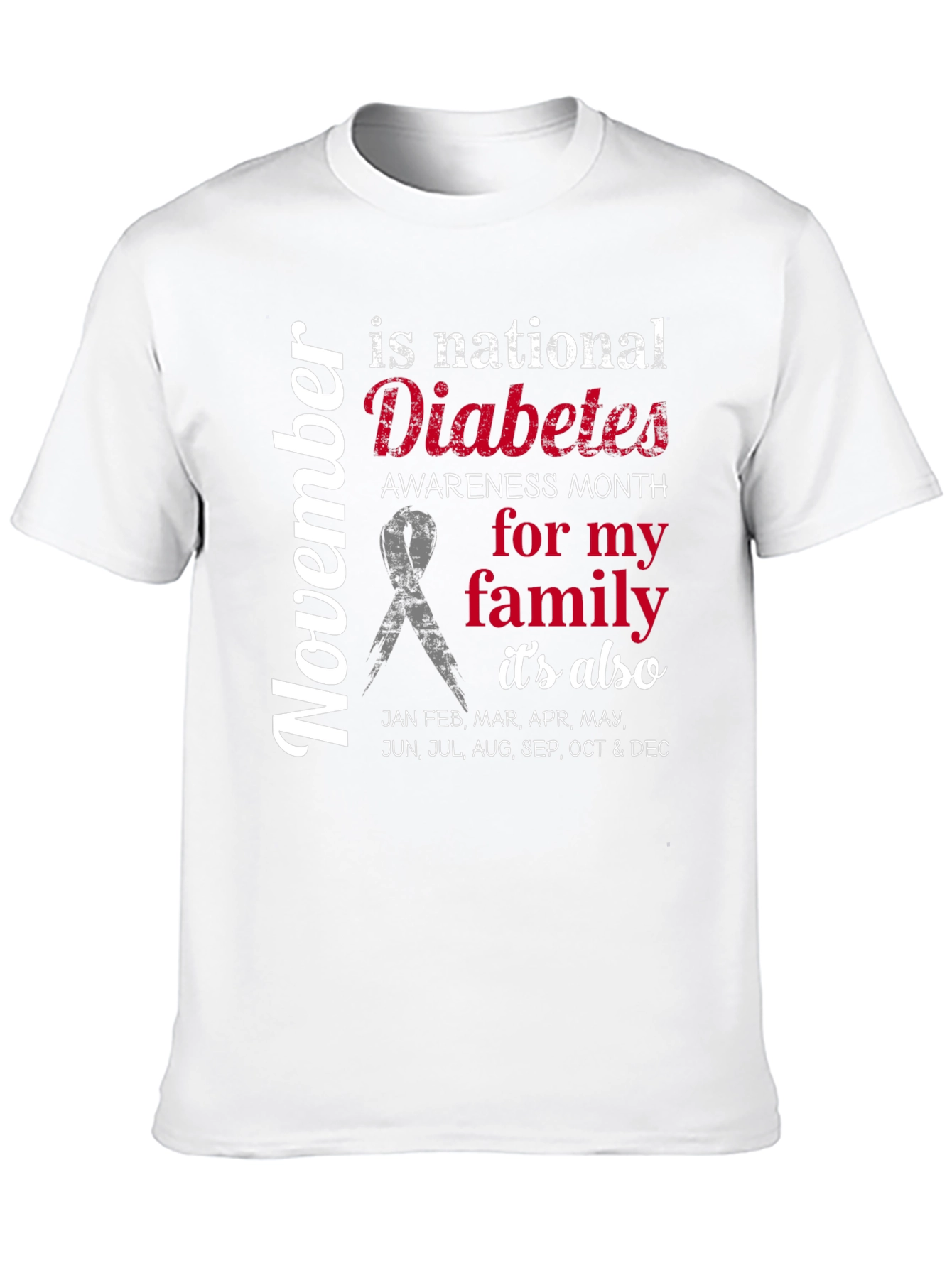Diabetes Awareness T-Shirt - Family Support Month Tee