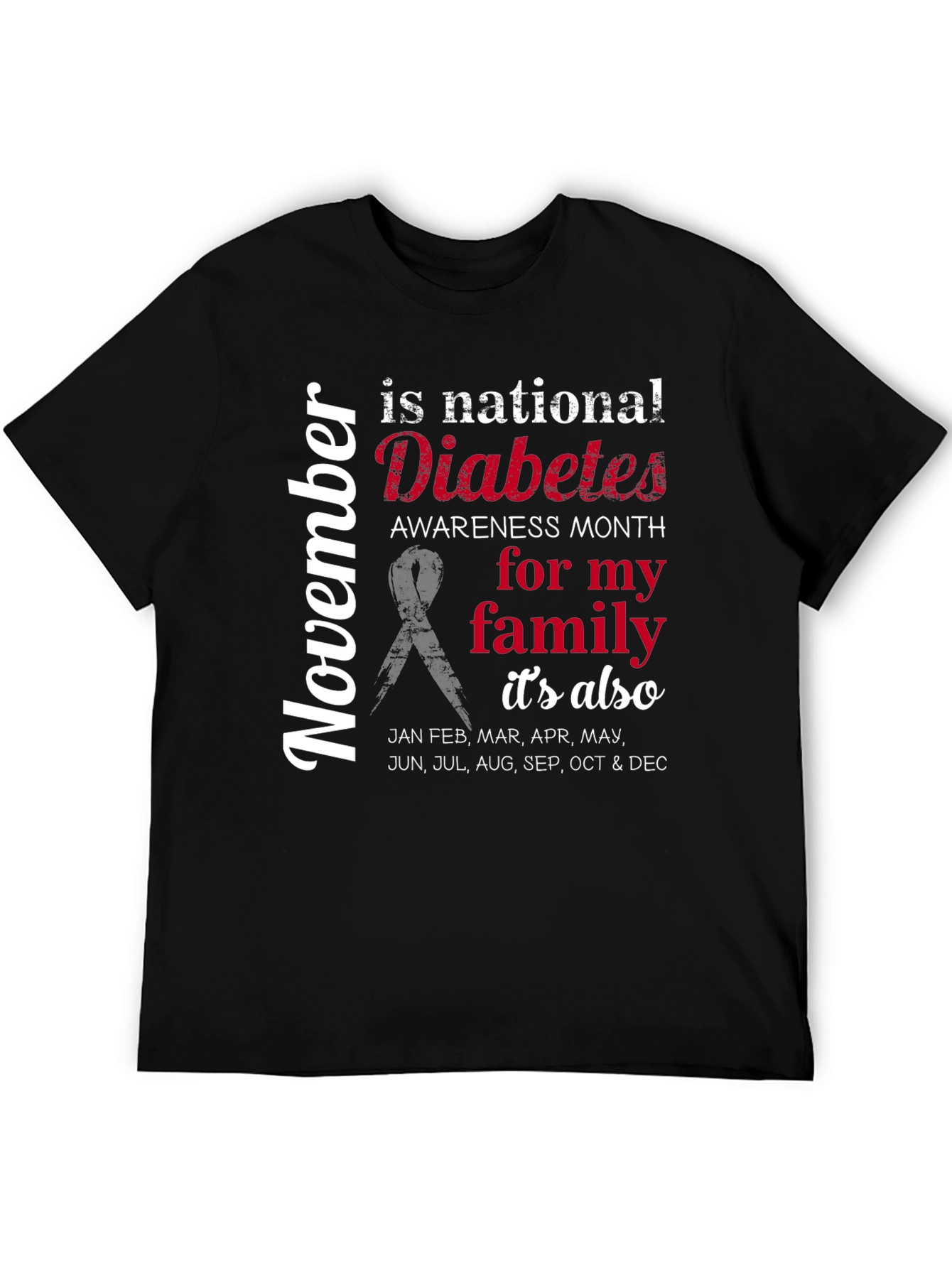 Diabetes Awareness T-Shirt - Family Support Month Tee