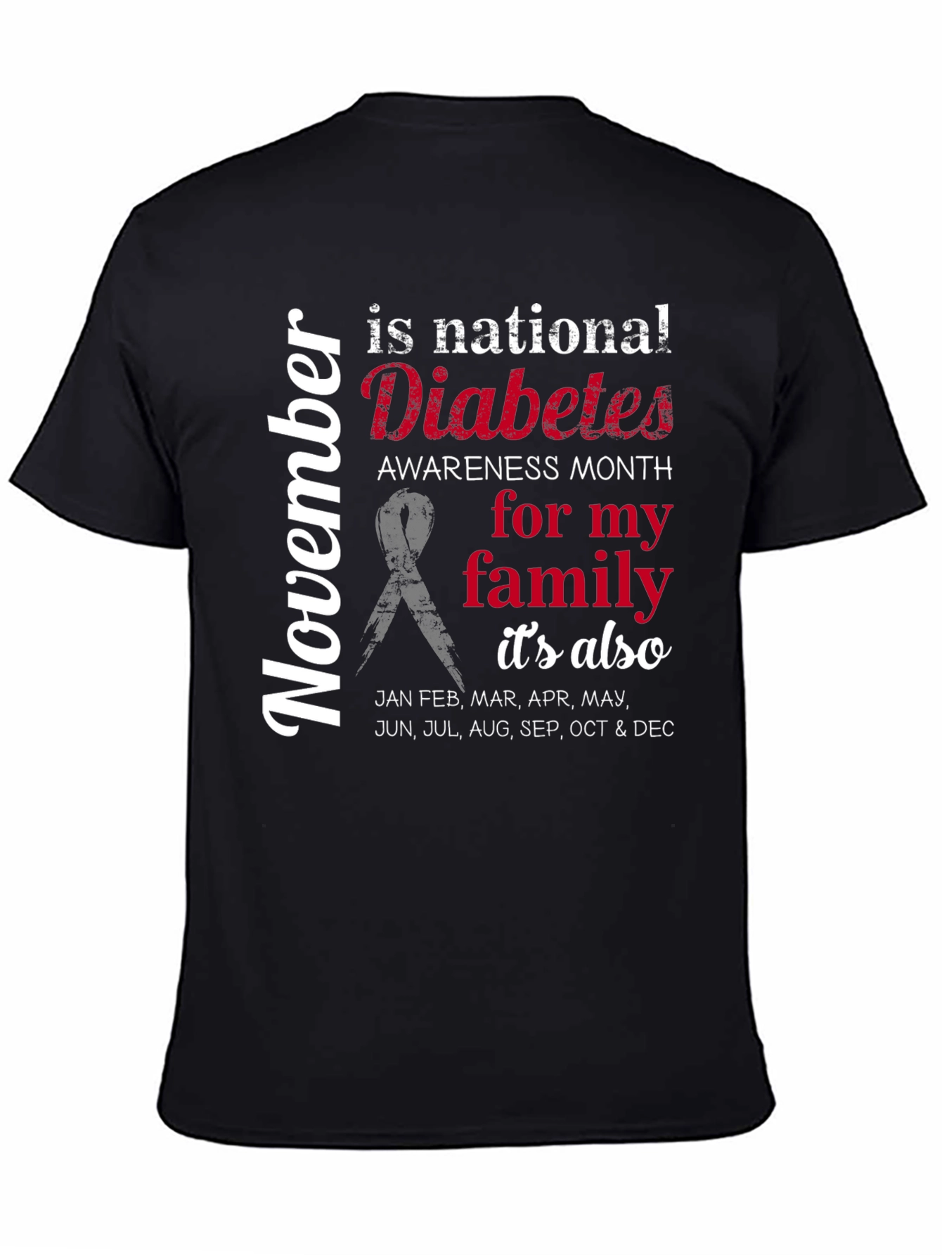 Diabetes Awareness T-Shirt - Family Support Month Tee
