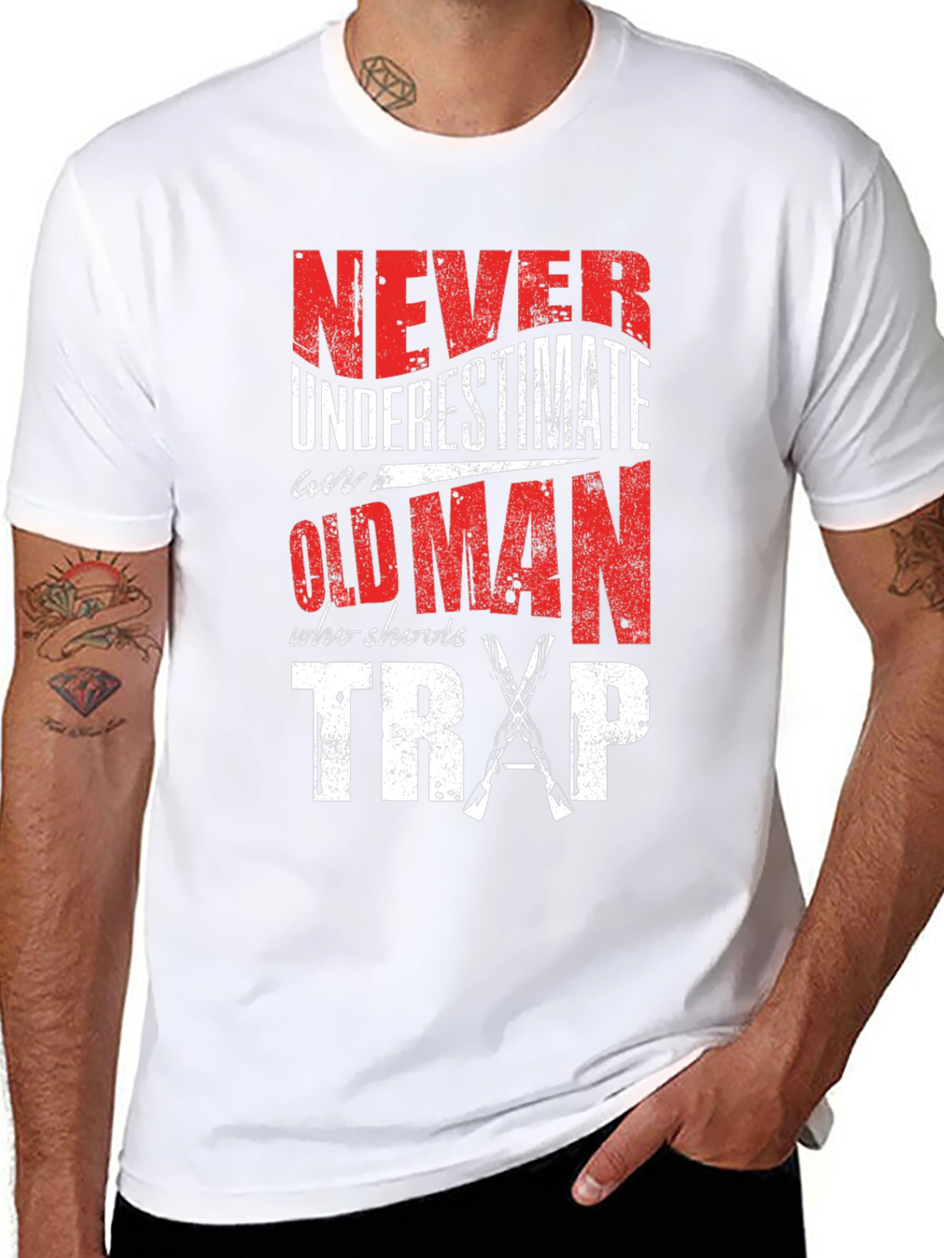 Never Underestimate an Old Man Who Shoots Trap T-Shirt