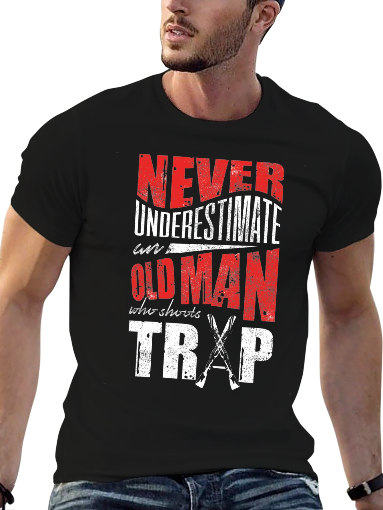 Never Underestimate an Old Man Who Shoots Trap T-Shirt