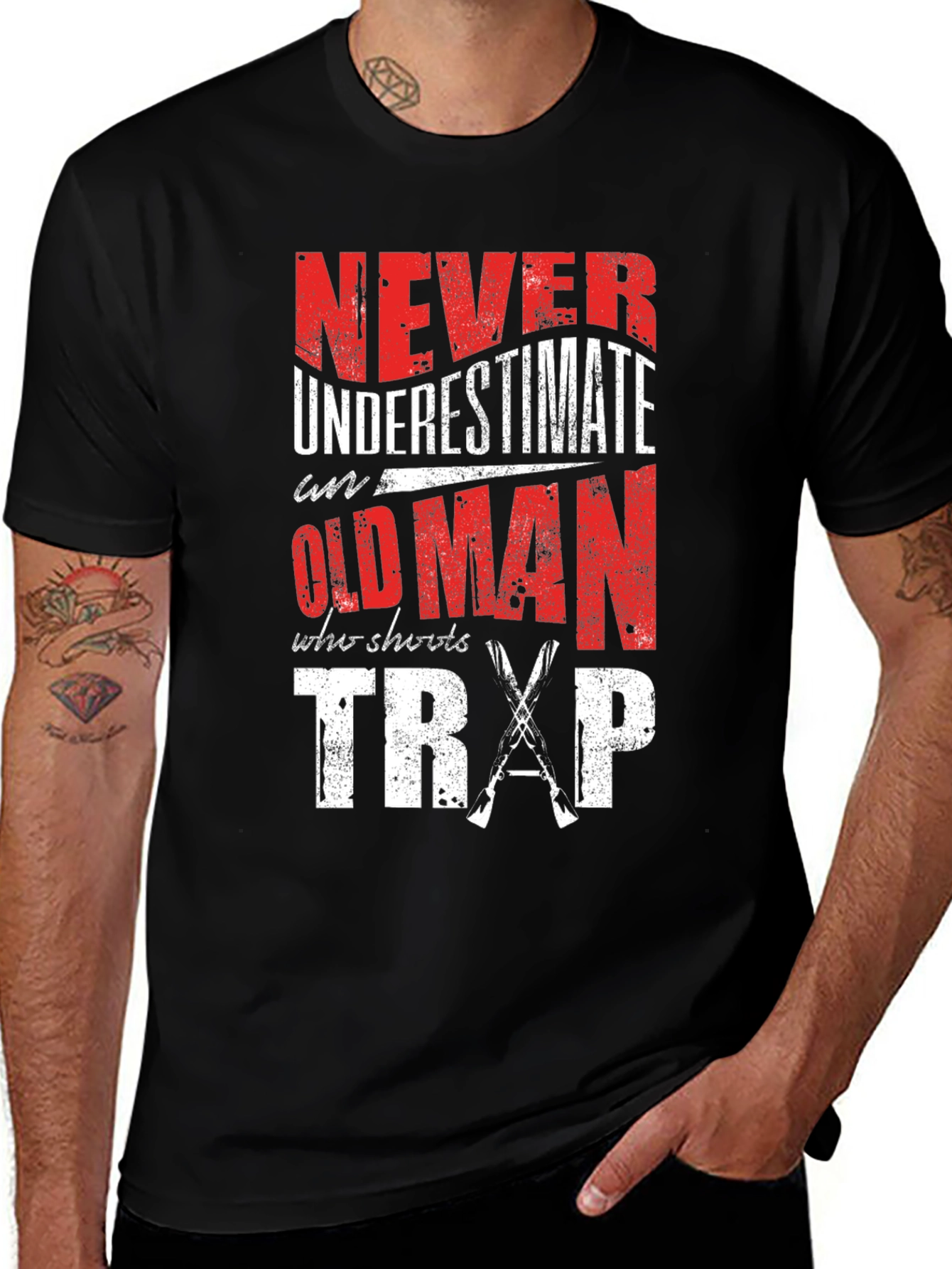 Never Underestimate an Old Man Who Shoots Trap T-Shirt