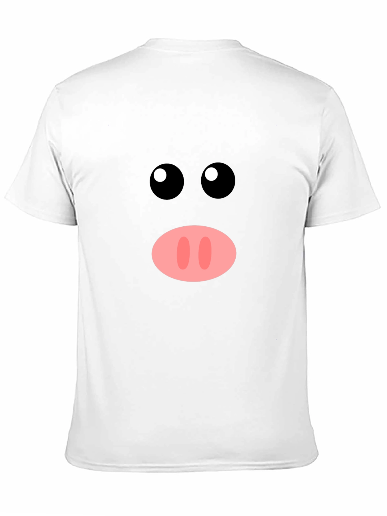 Funny Pig Face Graphic Tee - Black