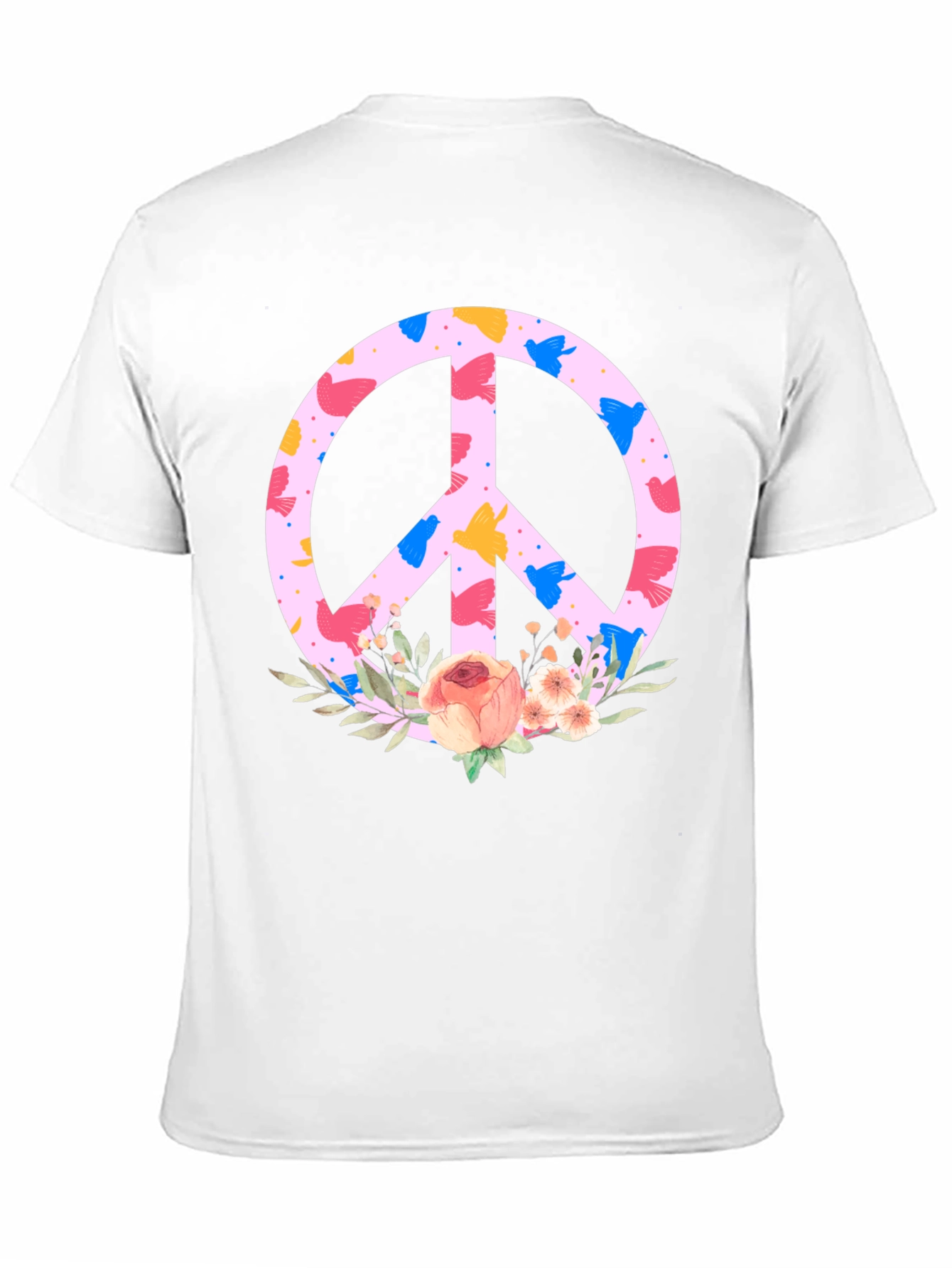 Floral Peace Sign T-Shirt - Trendy Graphic Tee