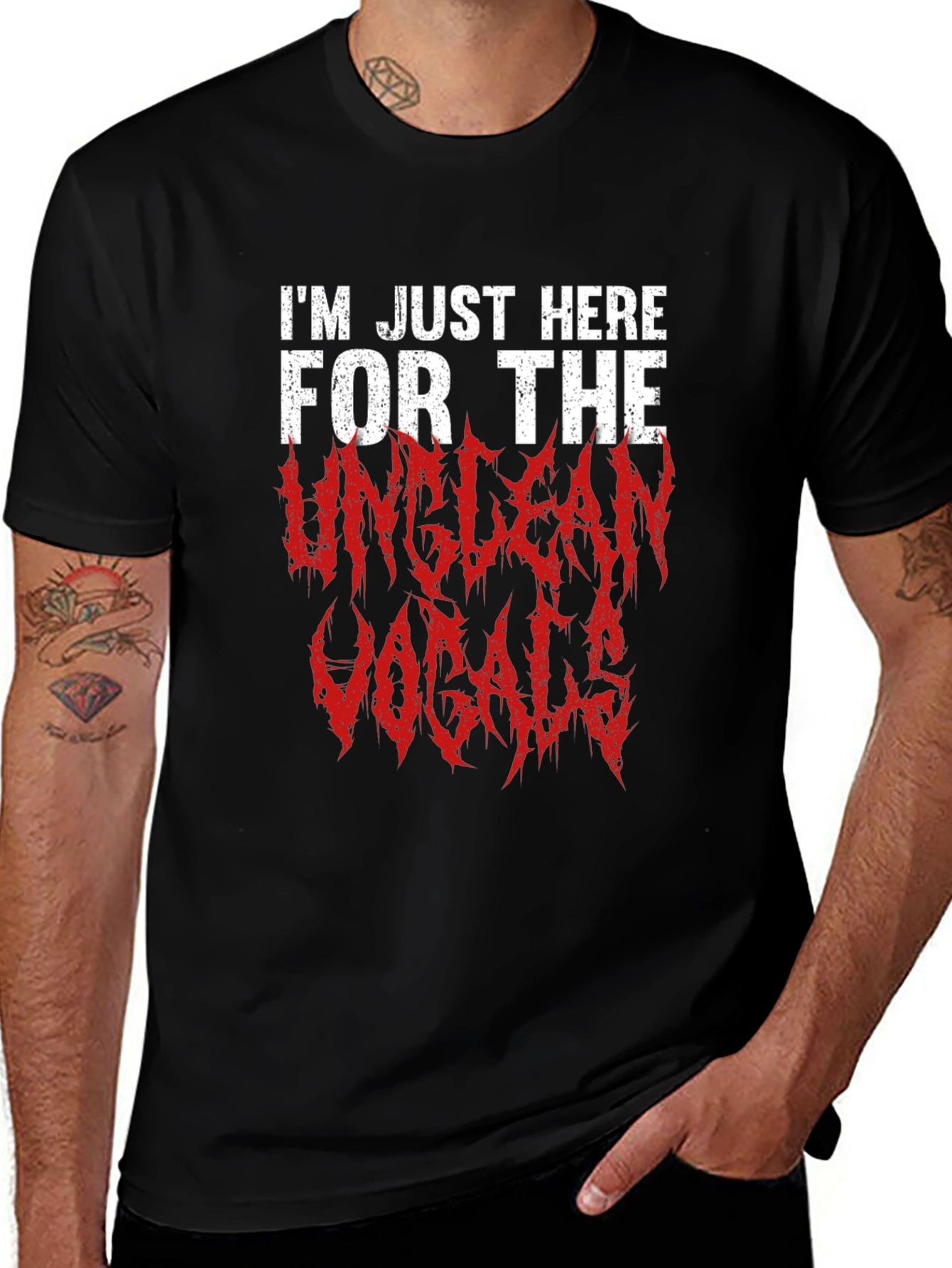Unclean Vocals Graphic Tee - Metalhead Concert Shirt