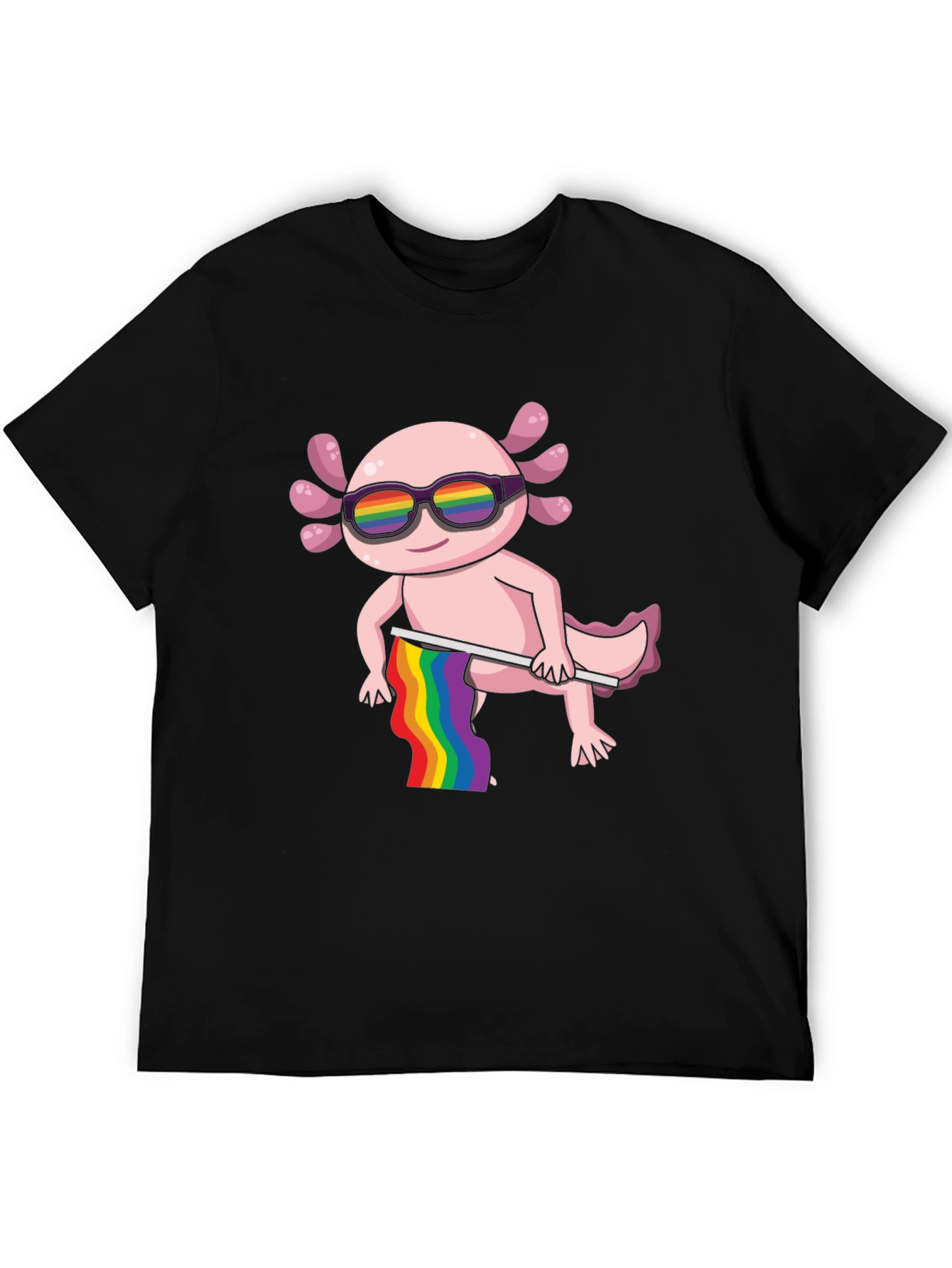 Axolotl Pride T-Shirt - LGBTQ+ Rainbow Design