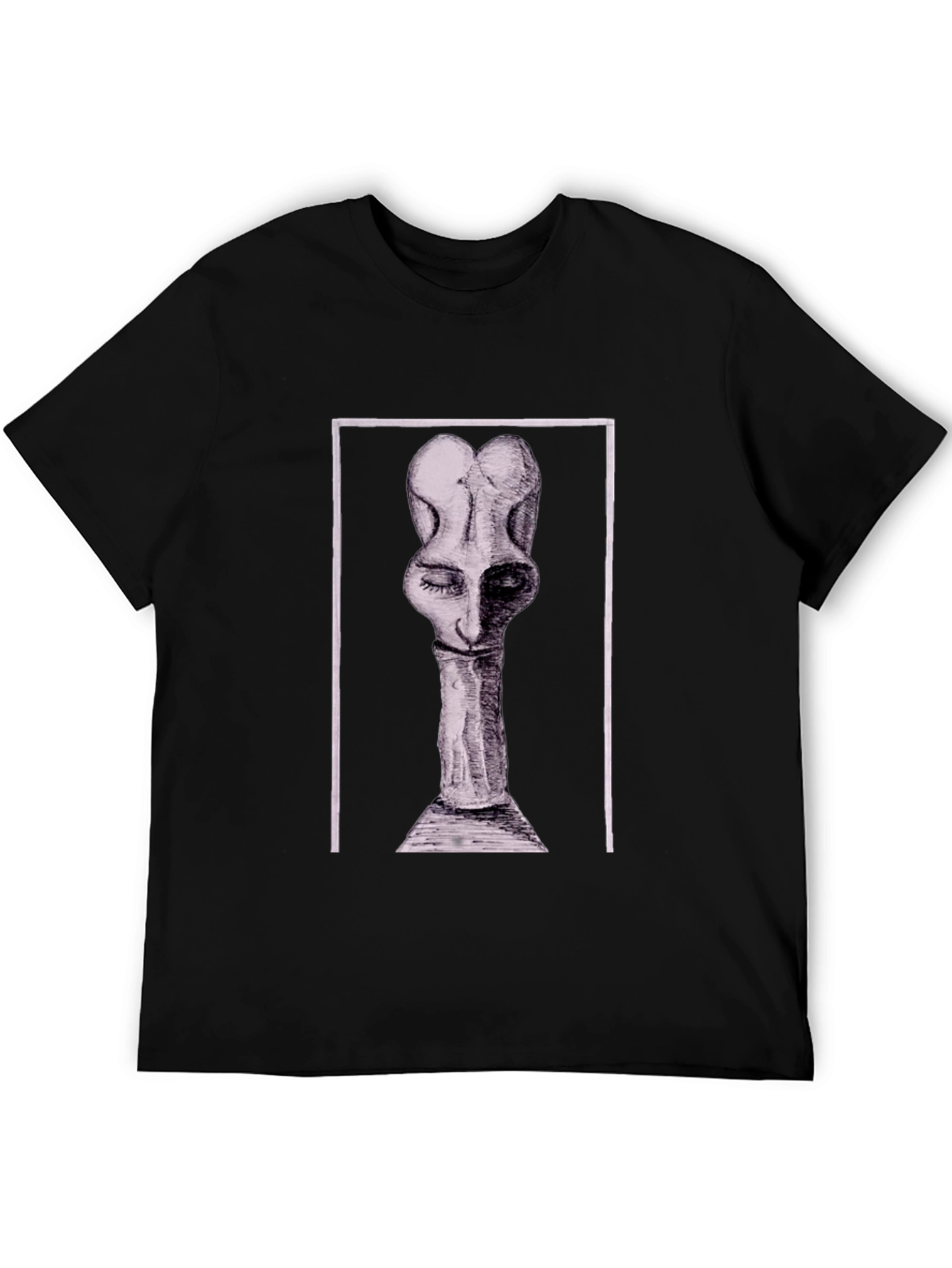 Abstract Art Graphic Tee - Black