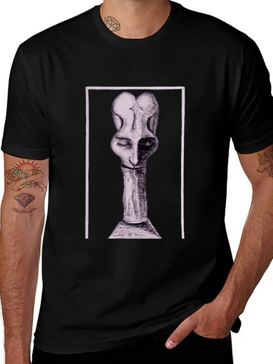 Abstract Art Graphic Tee - Black