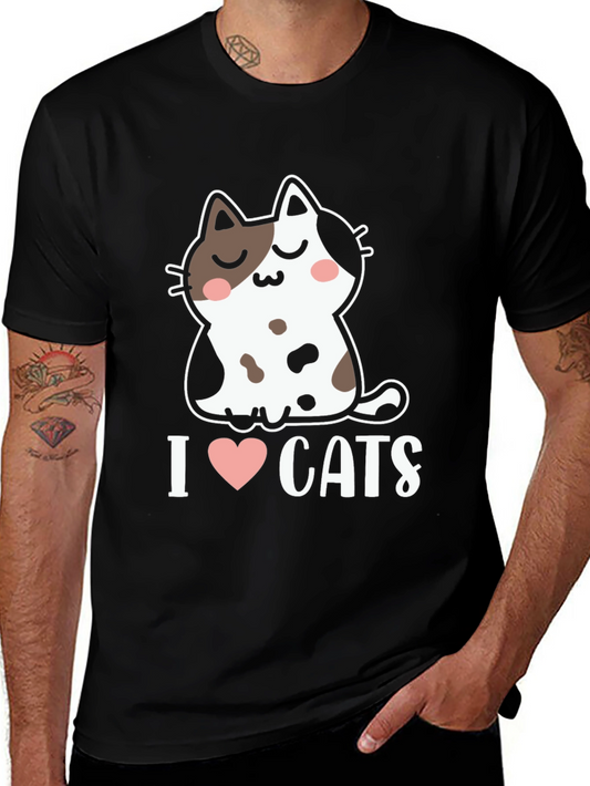 I Heart Cats T-Shirt - Cute Kitten Graphic Tee