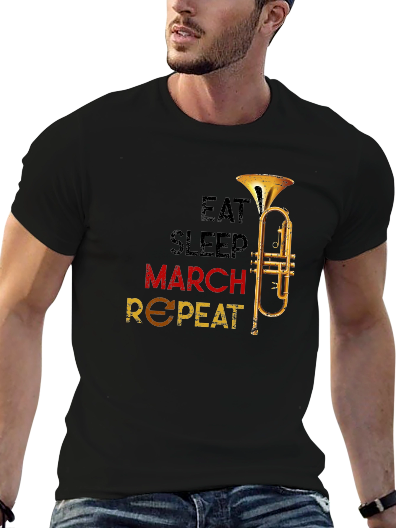 Eat Sleep March Repeat Trumpet T-Shirt