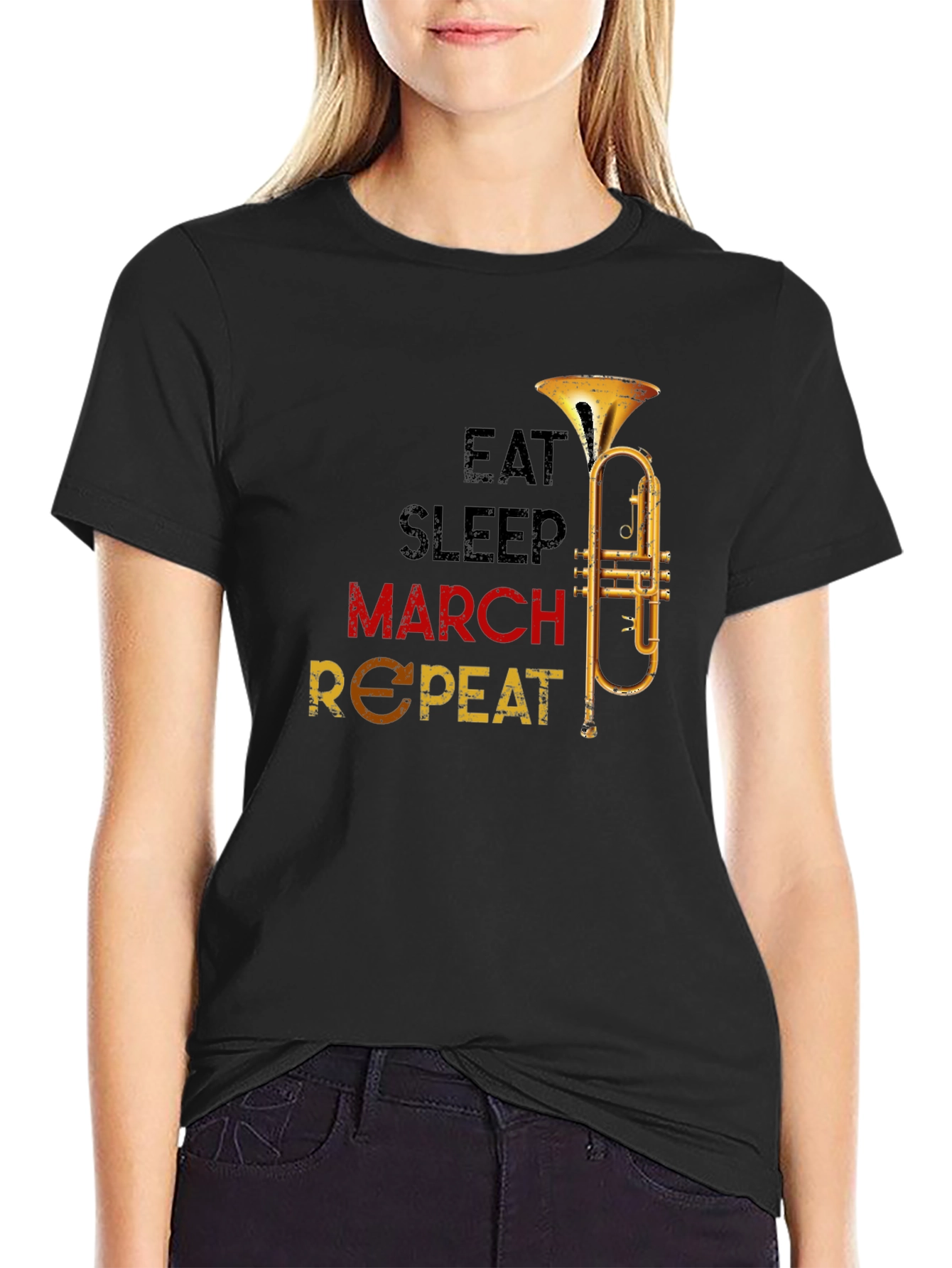 Eat Sleep March Repeat Trumpet T-Shirt