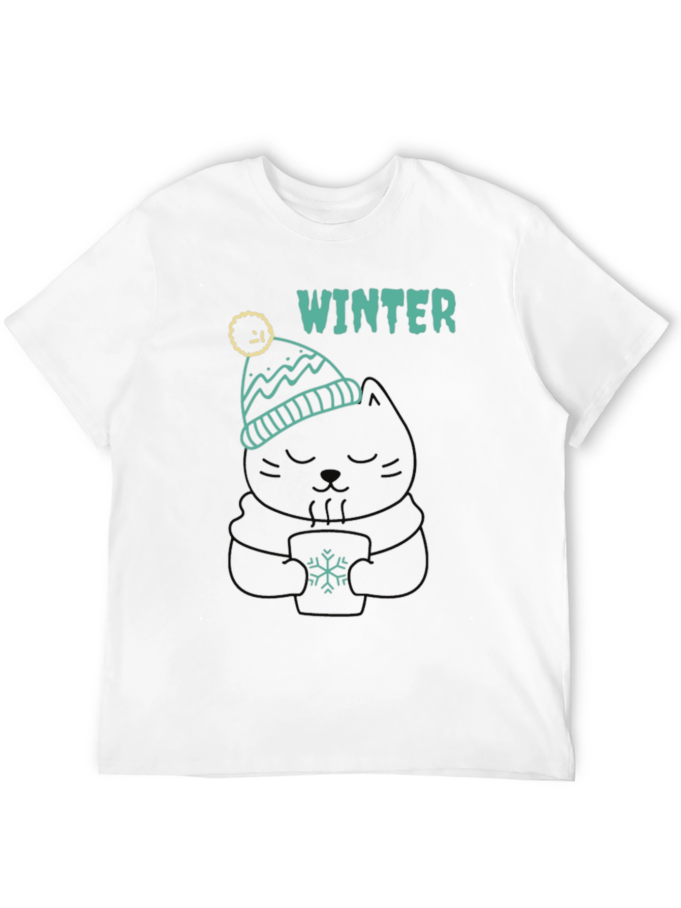 Winter Cat T-Shirt - Cozy & Cute