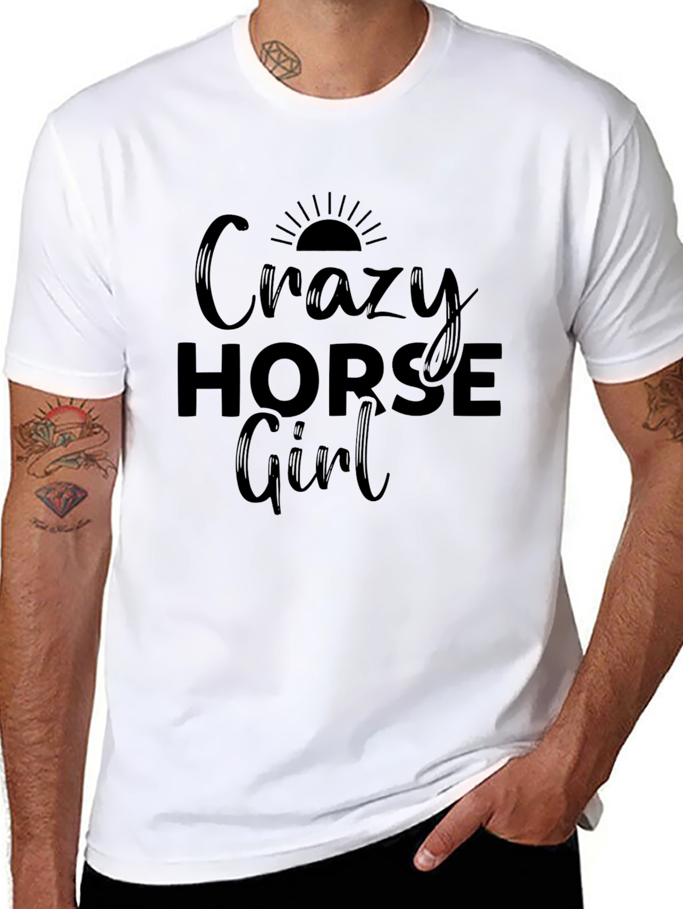Crazy Horse Girl T-Shirt - Womens Graphic Tee