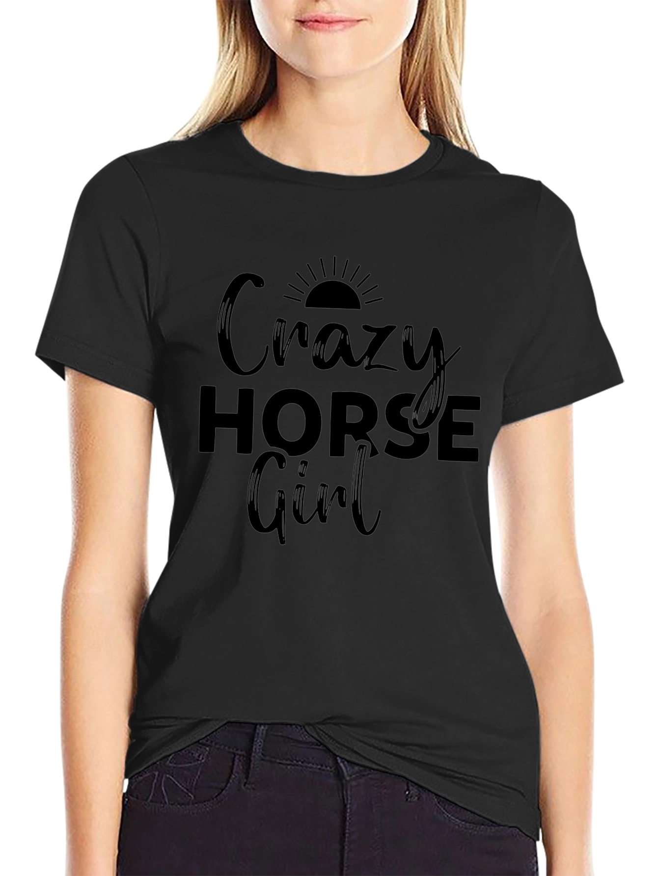 Crazy Horse Girl T-Shirt - Womens Graphic Tee