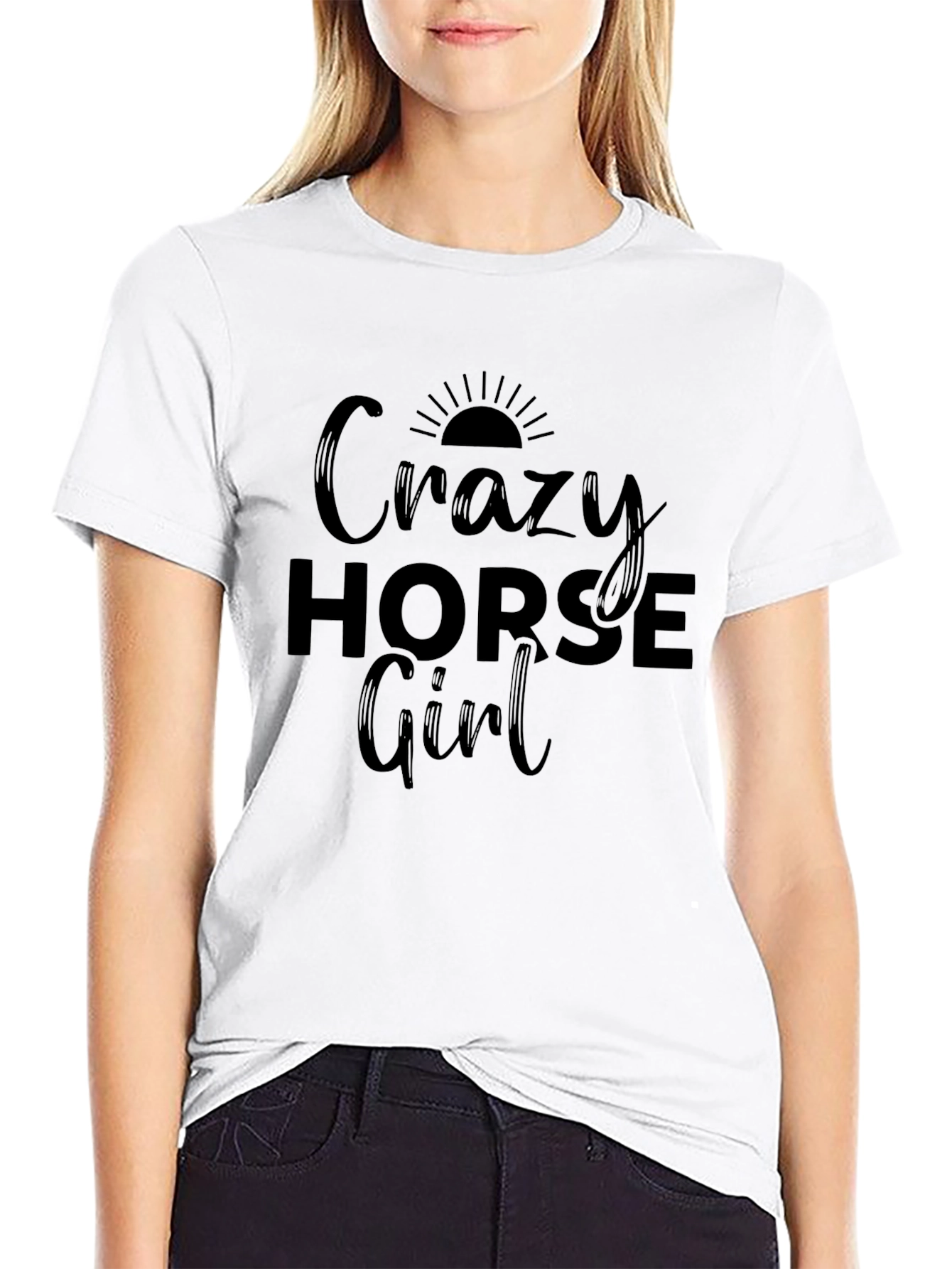 Crazy Horse Girl T-Shirt - Womens Graphic Tee