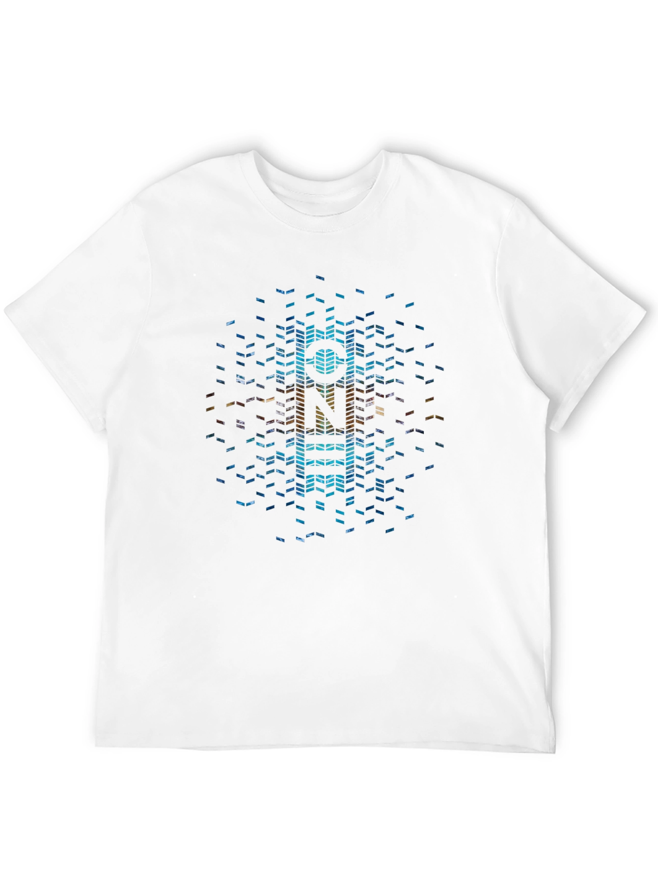 Geometric Pixel Art T-Shirt - Unique Graphic Tee