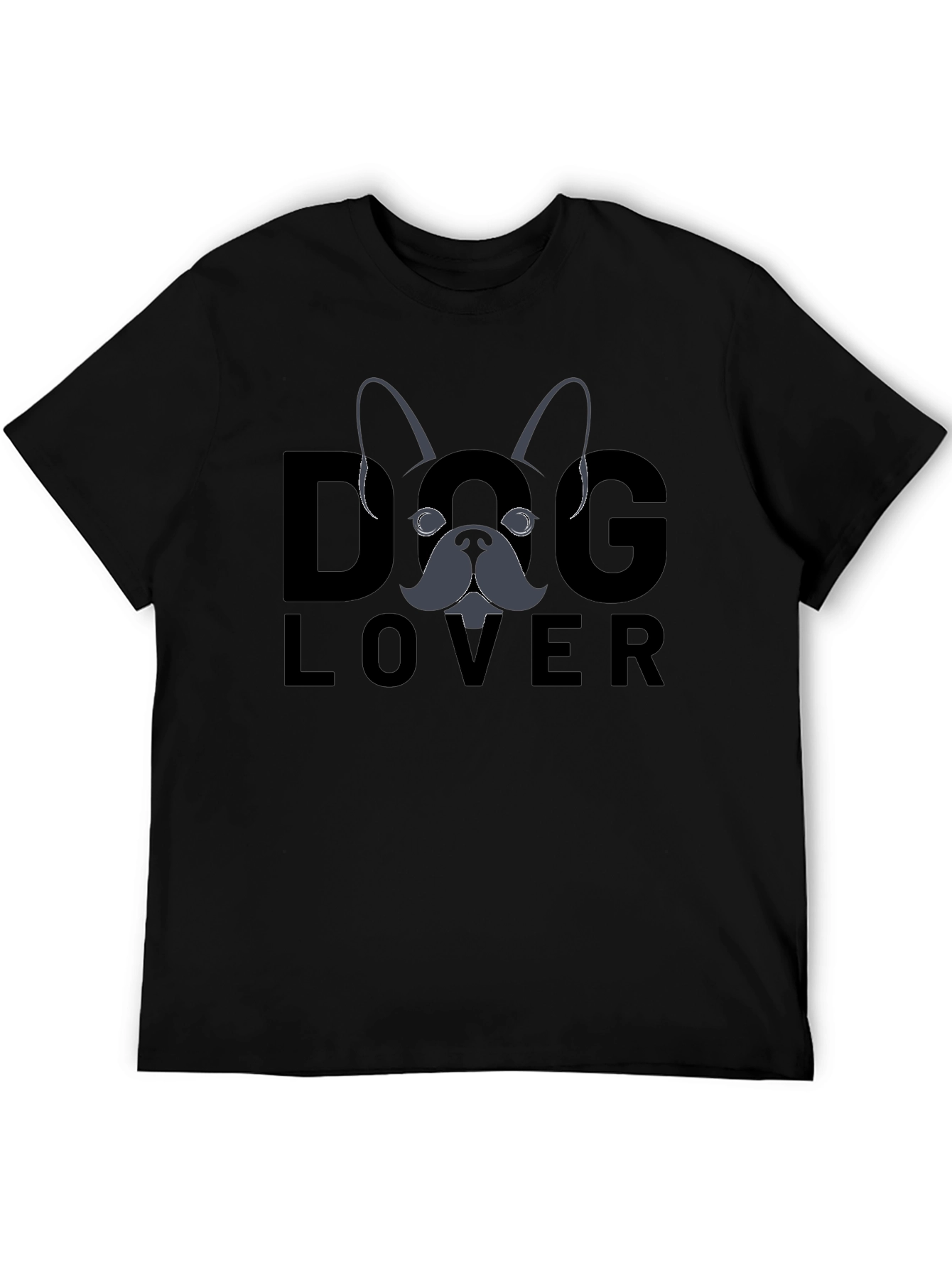 Dog Lover Graphic T-Shirt - Black