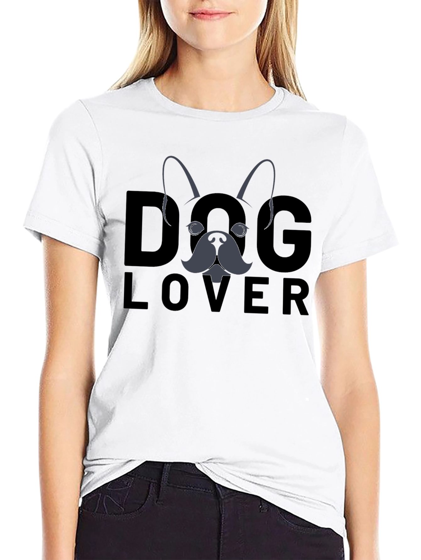 Dog Lover Graphic T-Shirt - Black