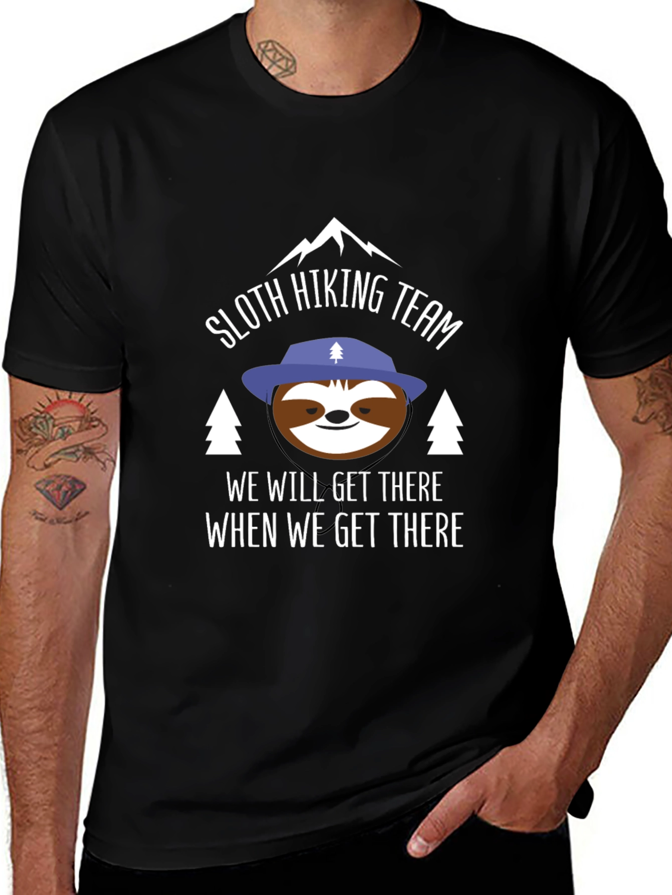 Sloth Hiking Team Graphic Tee