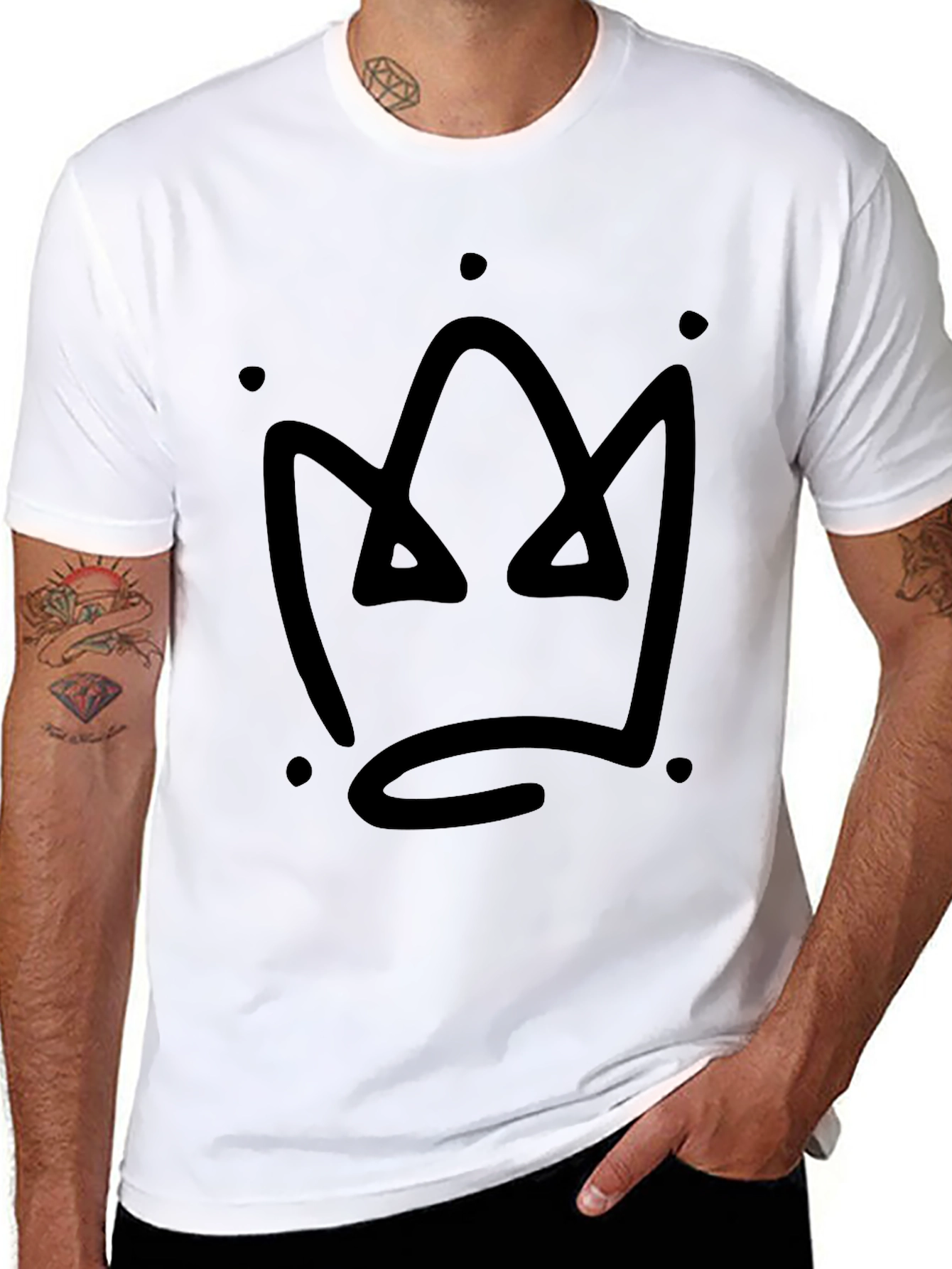 Crown Graphic Black T-Shirt