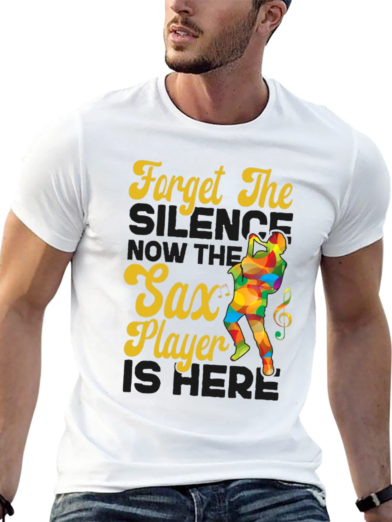 Sax Player Graphic Tee - Forget The Silence!