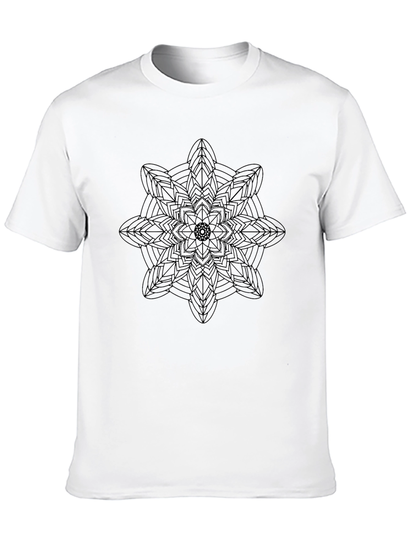 Geometric Mandala Black T-Shirt