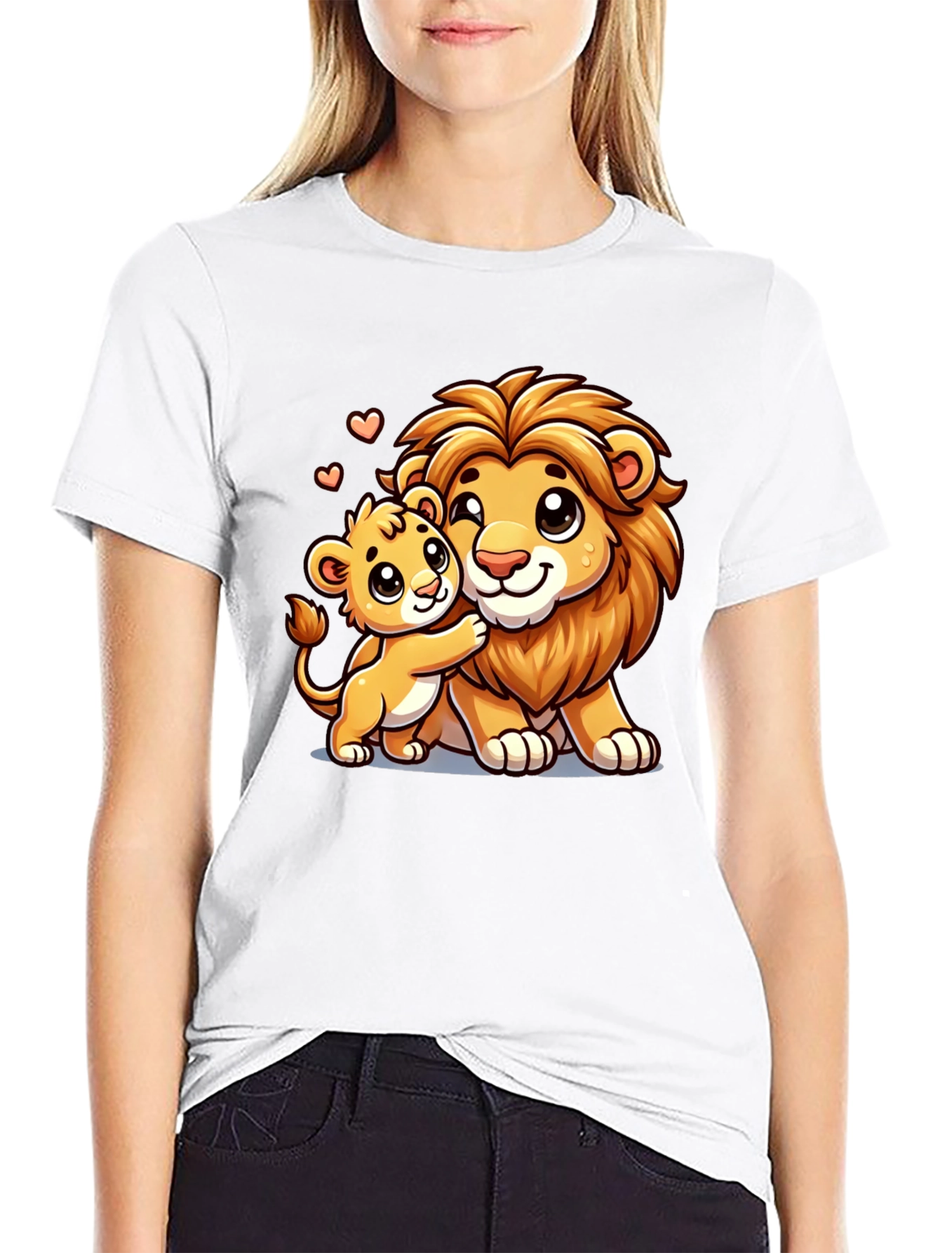 Lion Family Love Black T-Shirt