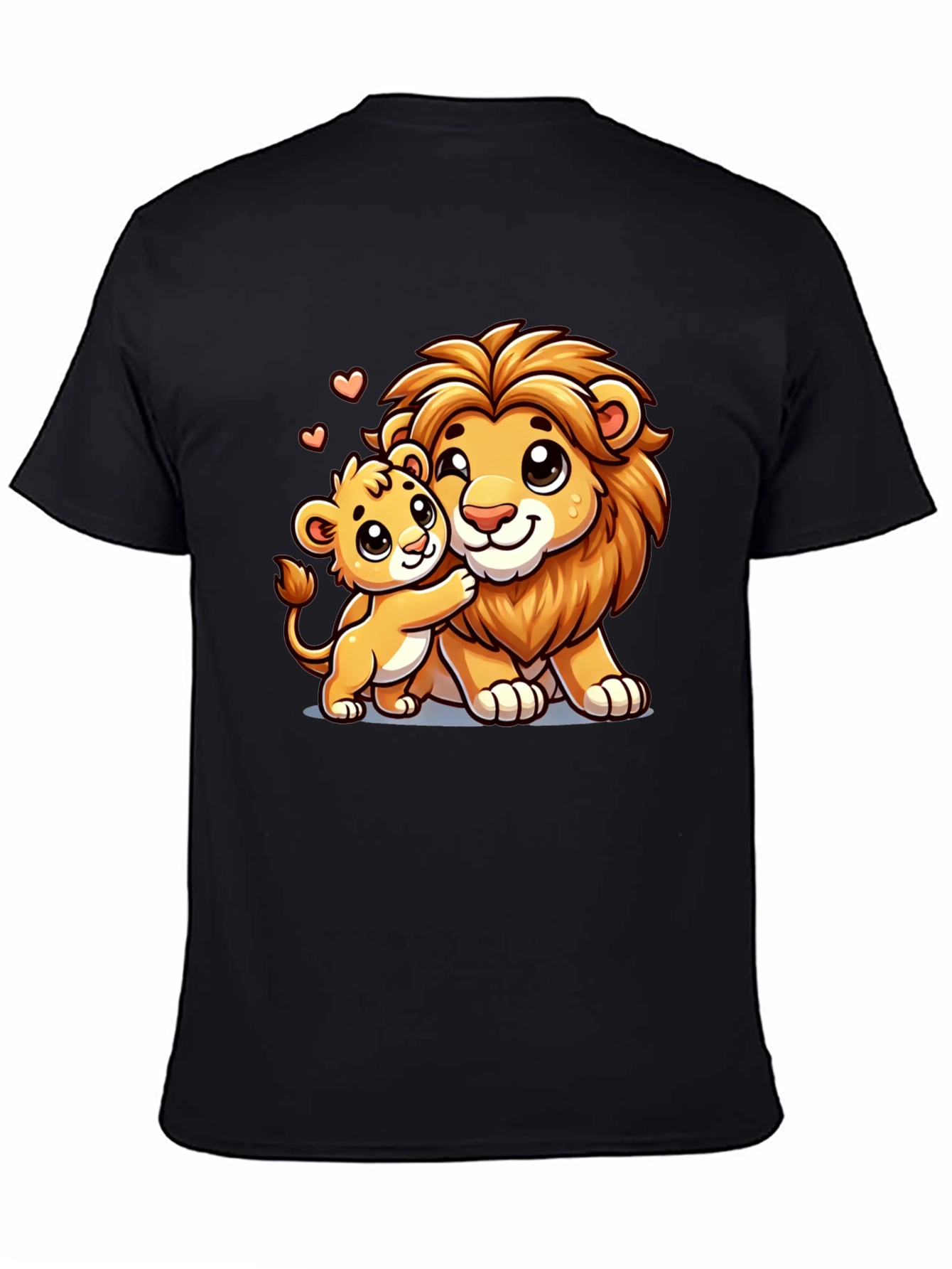 Lion Family Love Black T-Shirt