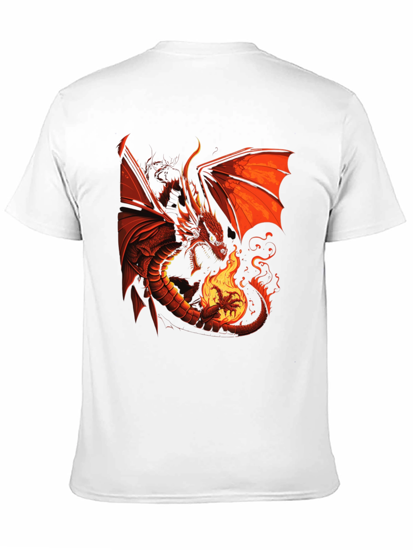 Fiery Dragon Graphic T-Shirt - Bold Statement Tee