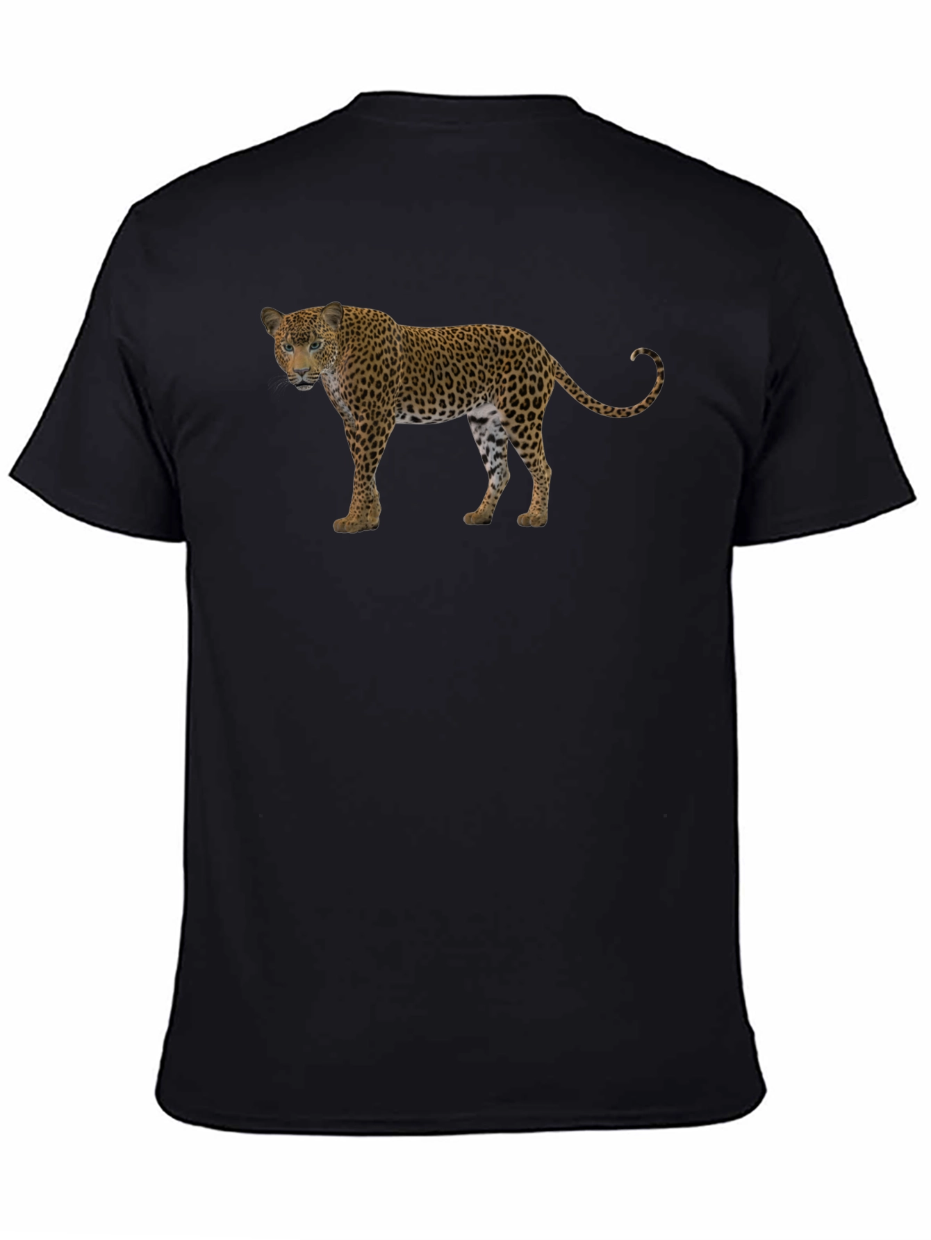 Leopard Print Black T-Shirt for Men