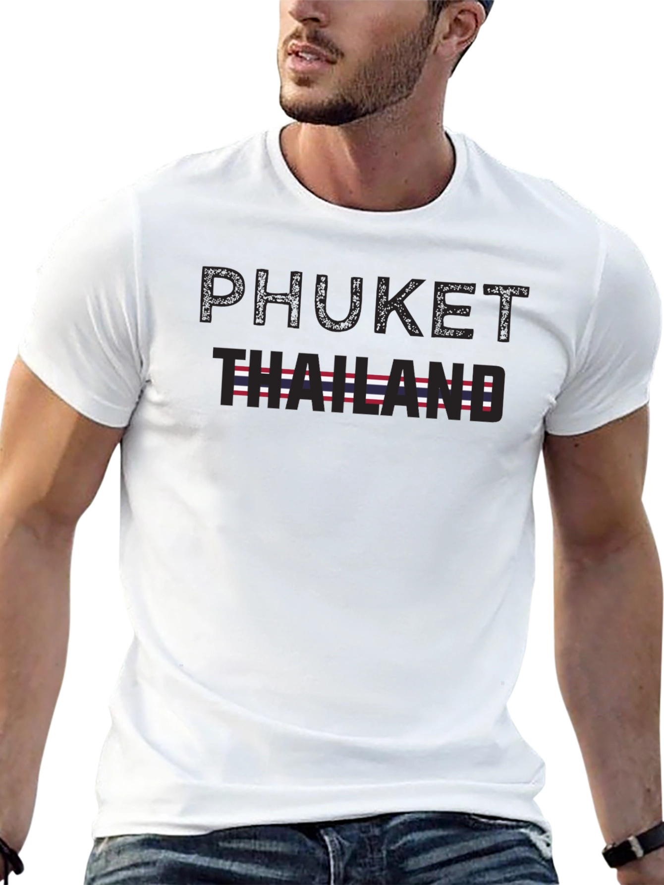 Phuket Thailand Graphic Tee - Mens Black T-Shirt