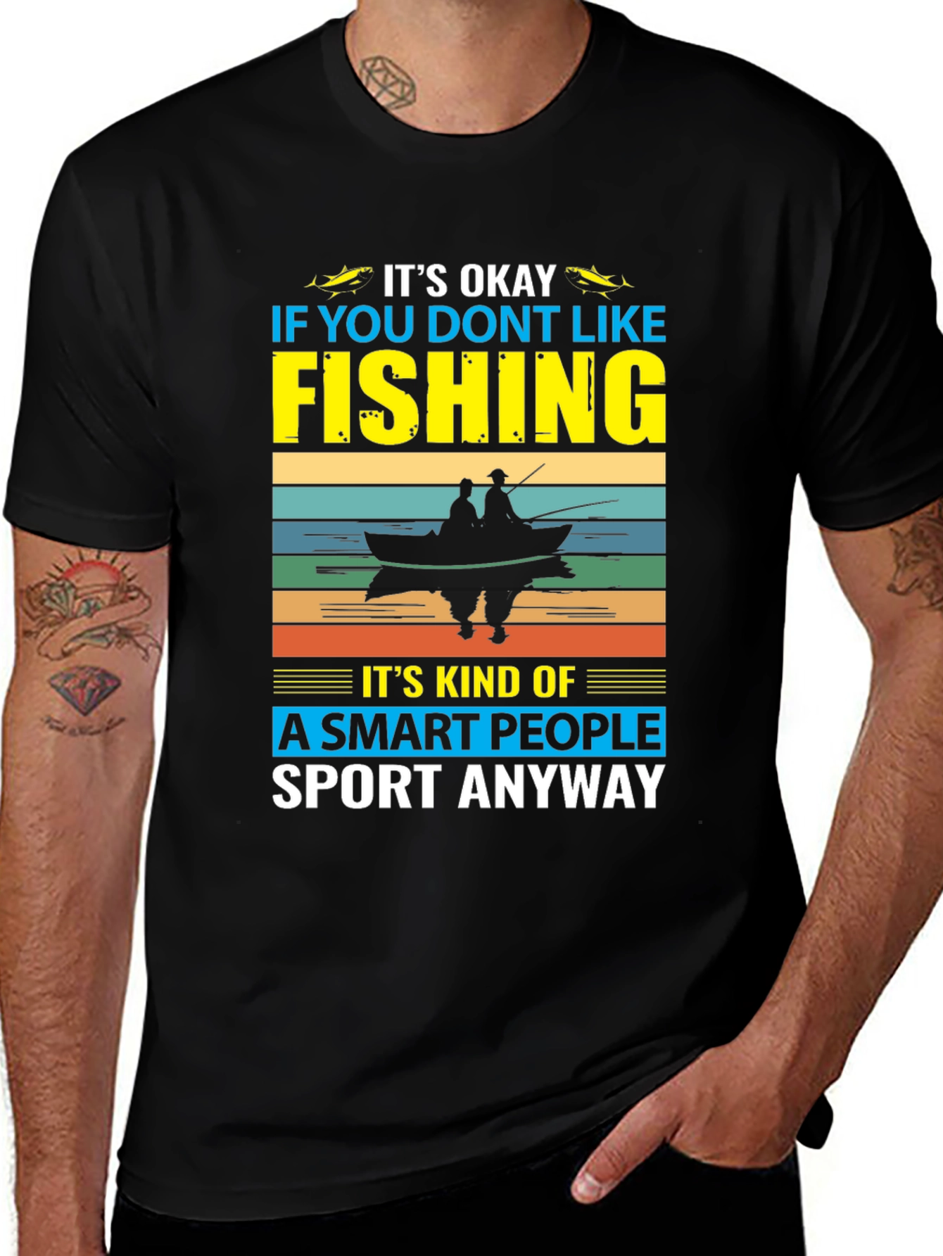Funny Fishing T-Shirt - Smart People Sport