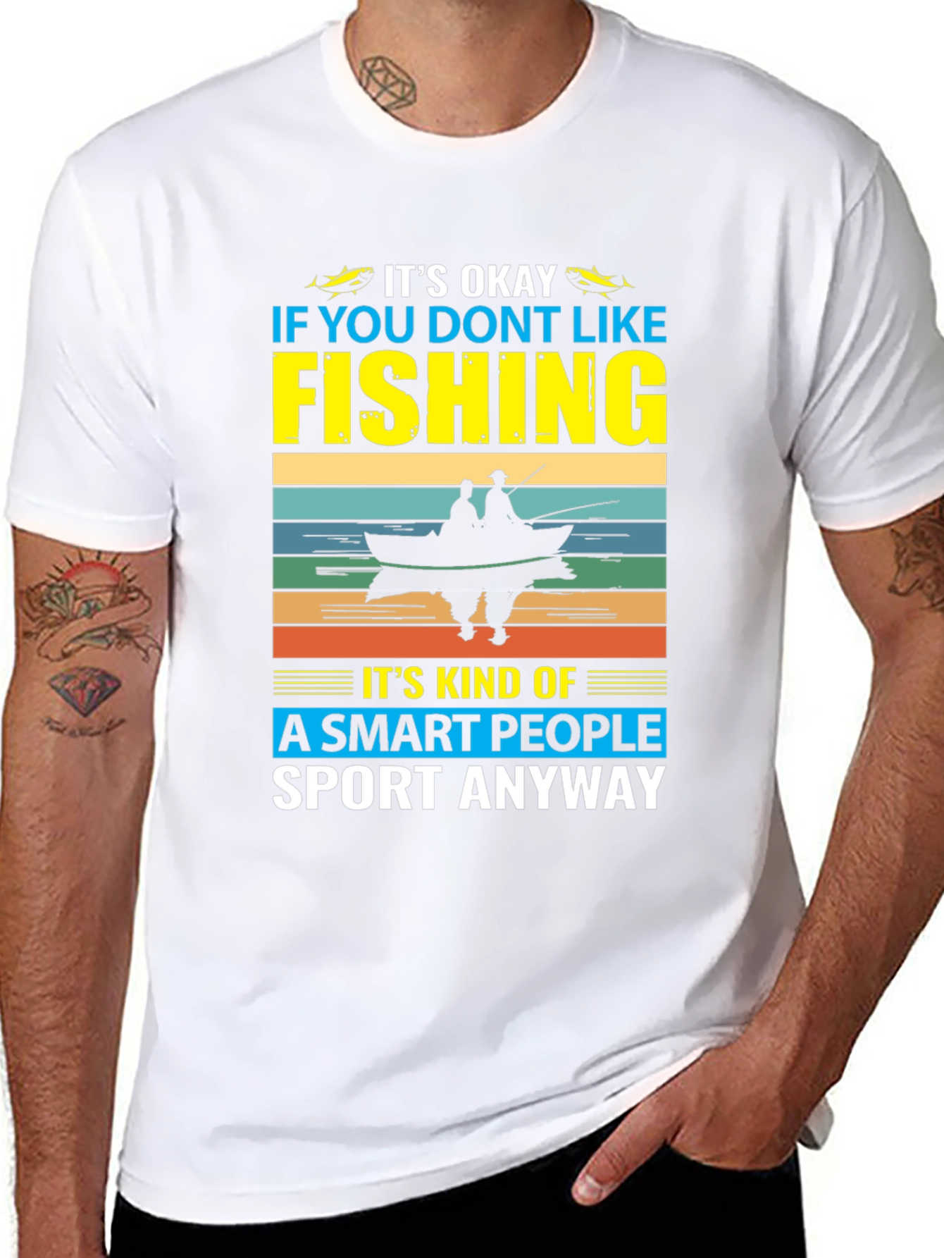 Funny Fishing T-Shirt - Smart People Sport