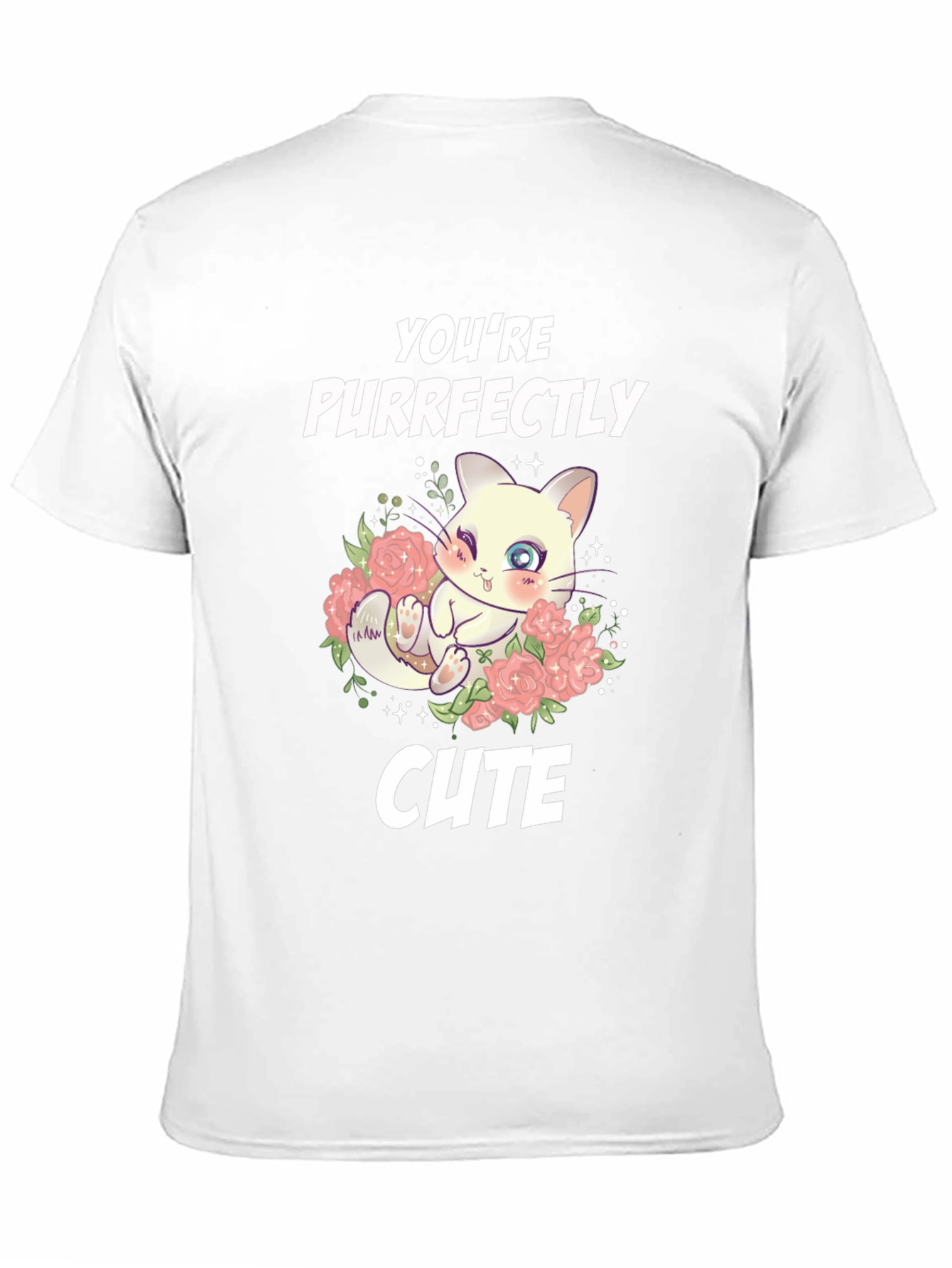 Purrfectly Cute Cat Graphic T-Shirt