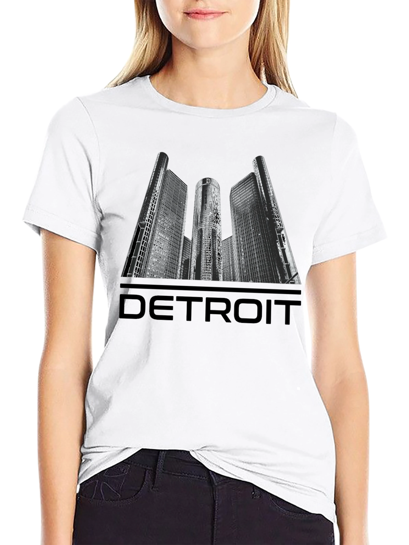 Detroit Skyline Graphic T-Shirt