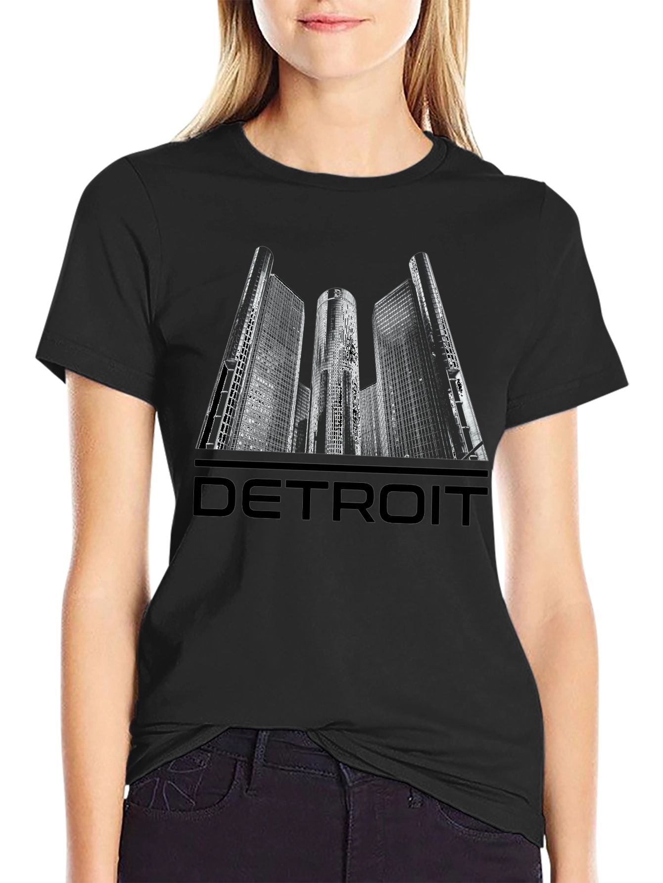 Detroit Skyline Graphic T-Shirt