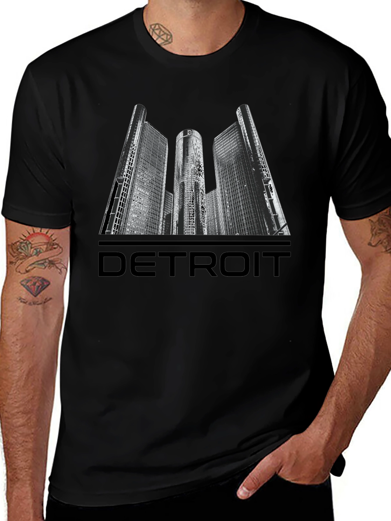 Detroit Skyline Graphic T-Shirt