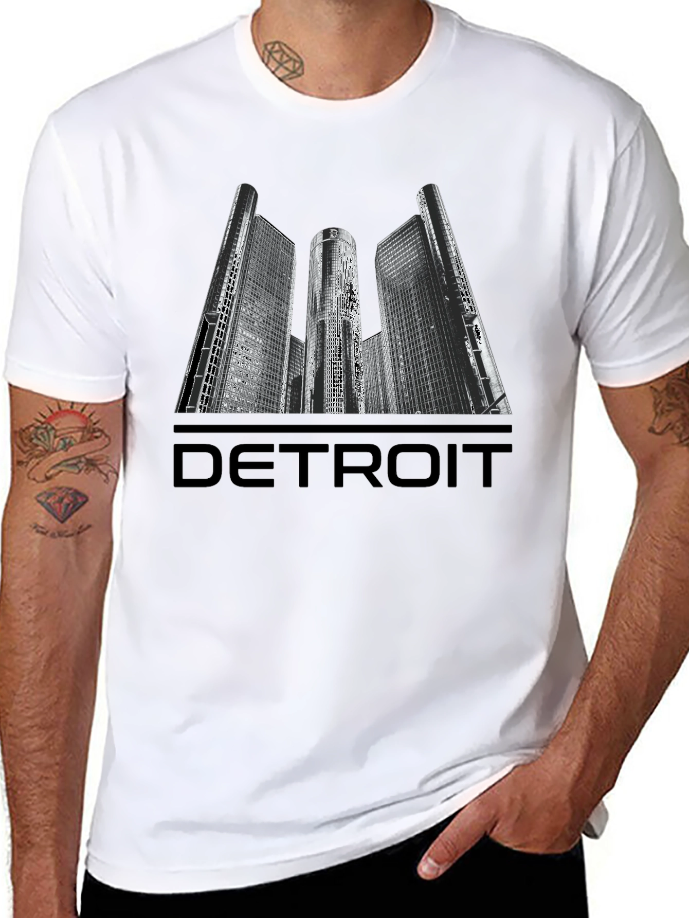 Detroit Skyline Graphic T-Shirt