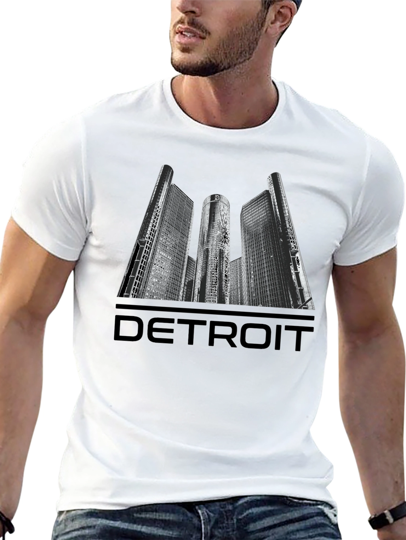 Detroit Skyline Graphic T-Shirt