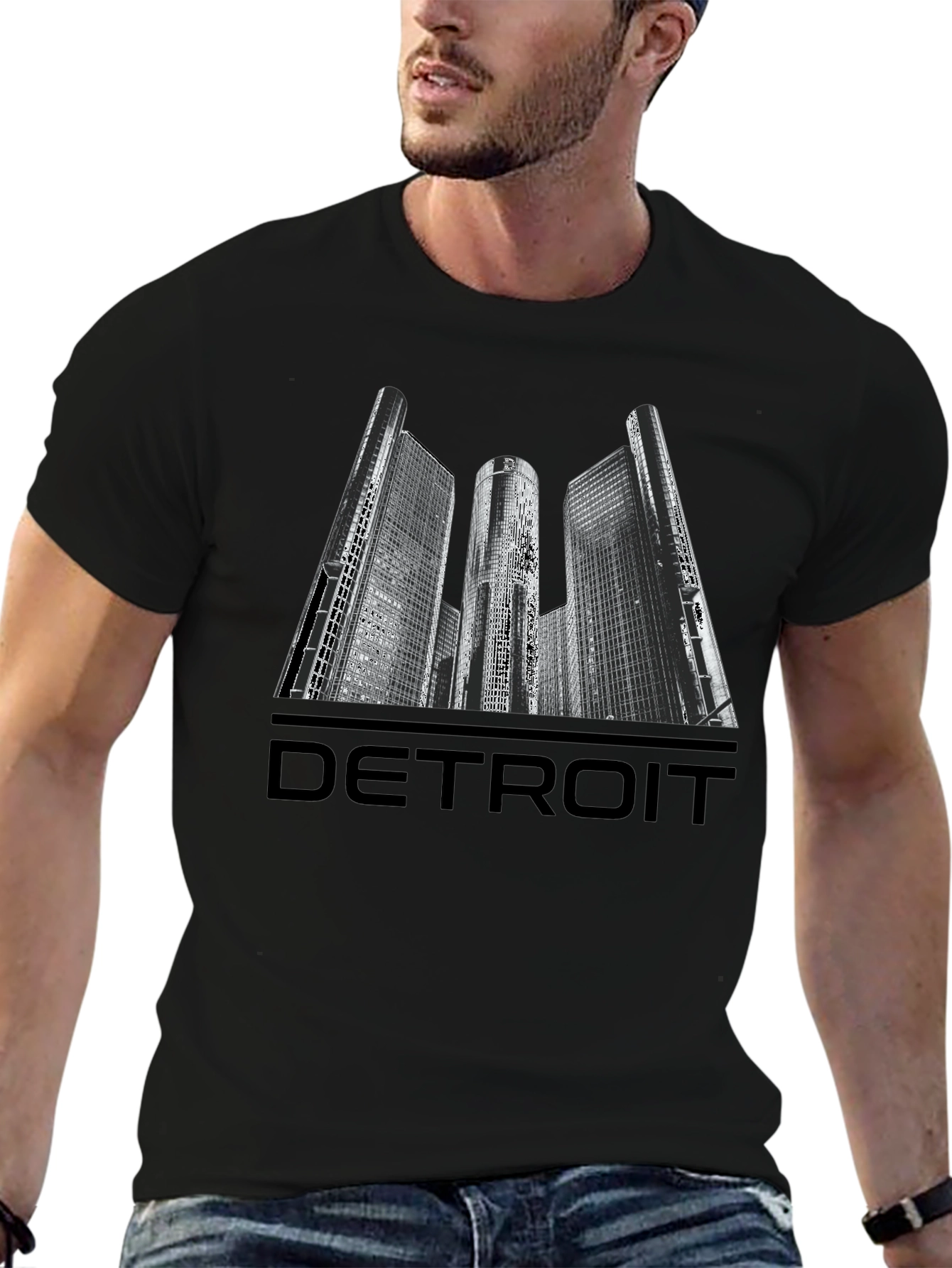 Detroit Skyline Graphic T-Shirt