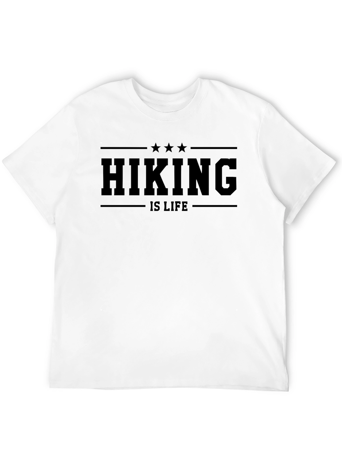 Hiking Is Life Black Graphic T-Shirt