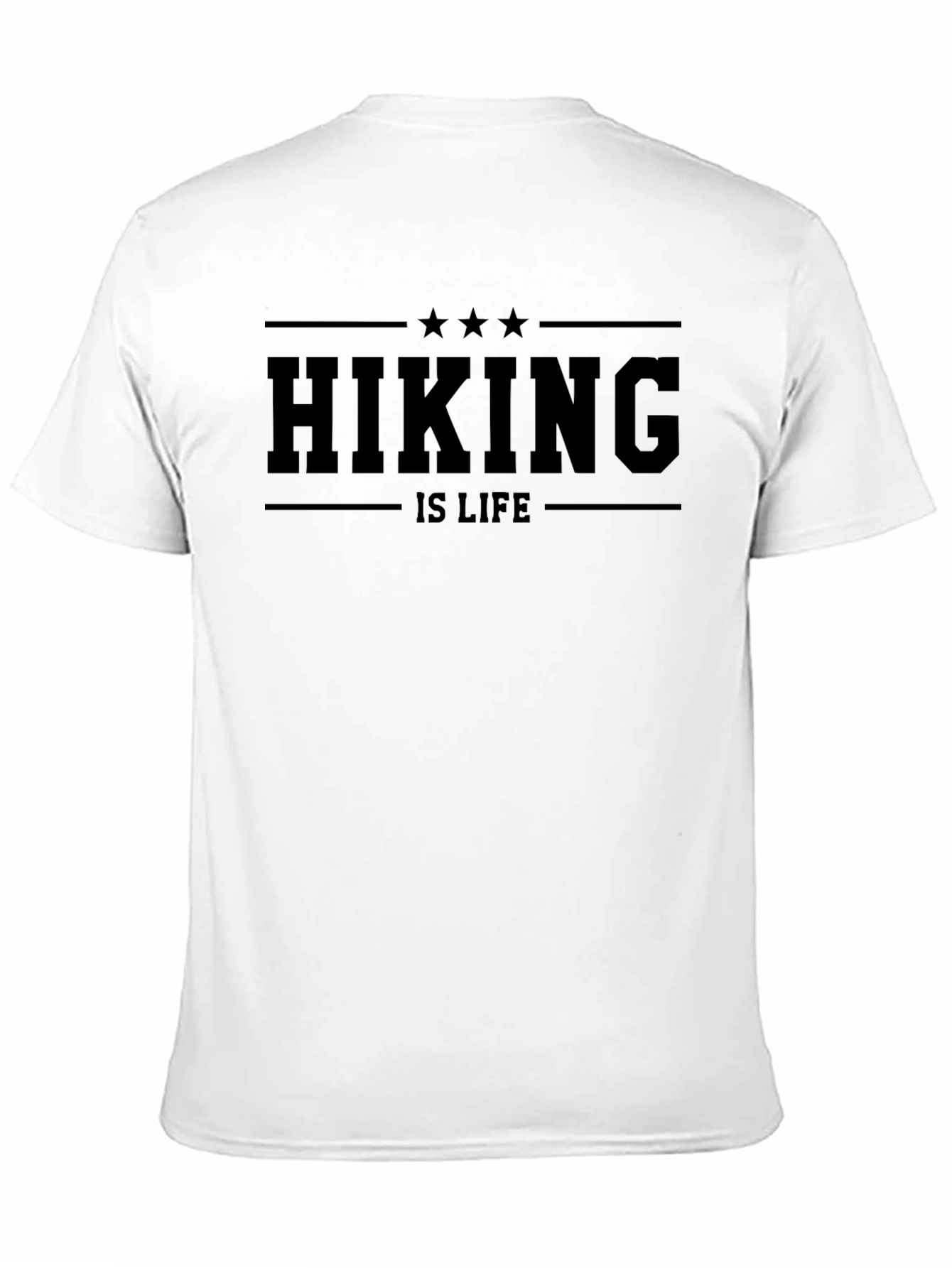 Hiking Is Life Black Graphic T-Shirt