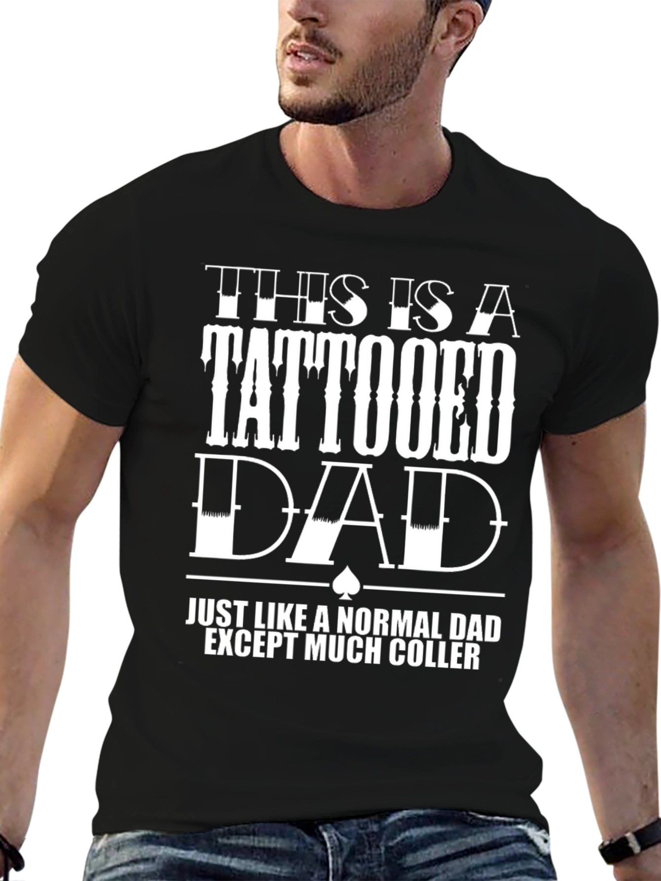 Tattooed Dad Graphic T-Shirt - Cool Dad Tee
