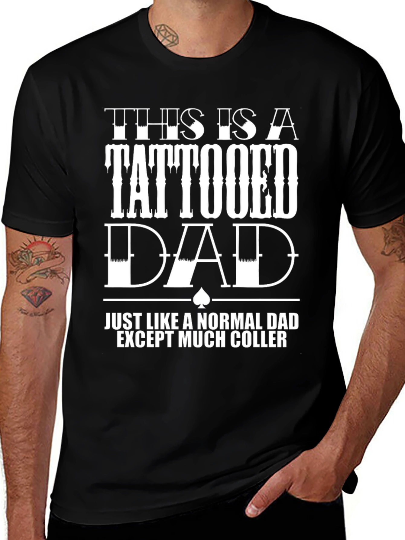 Tattooed Dad Graphic T-Shirt - Cool Dad Tee