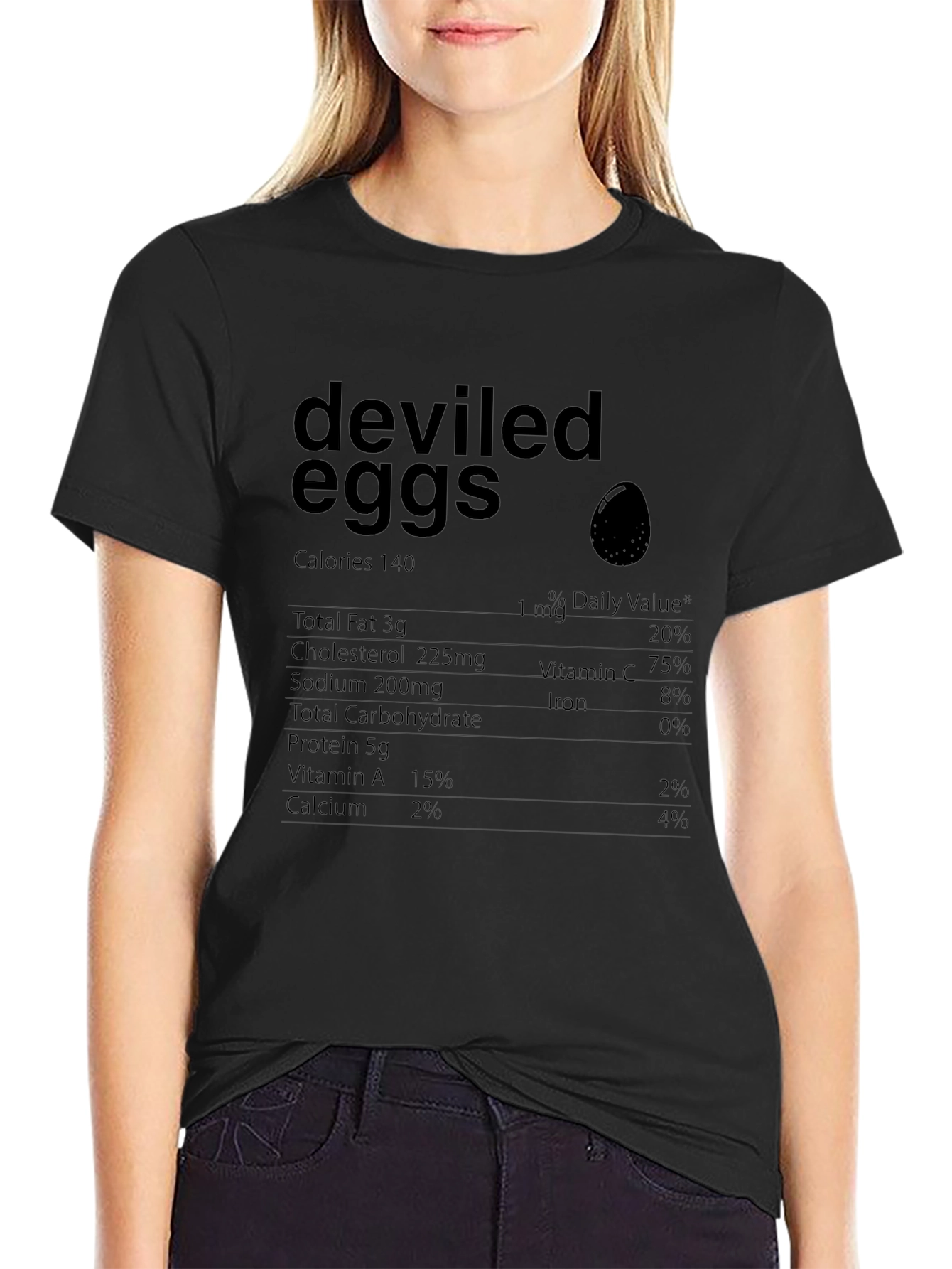 Deviled Eggs Nutrition Facts Graphic T-Shirt