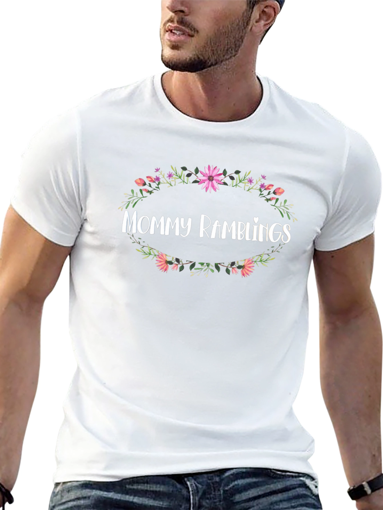 Mommy Ramblings Floral Wreath Graphic Tee